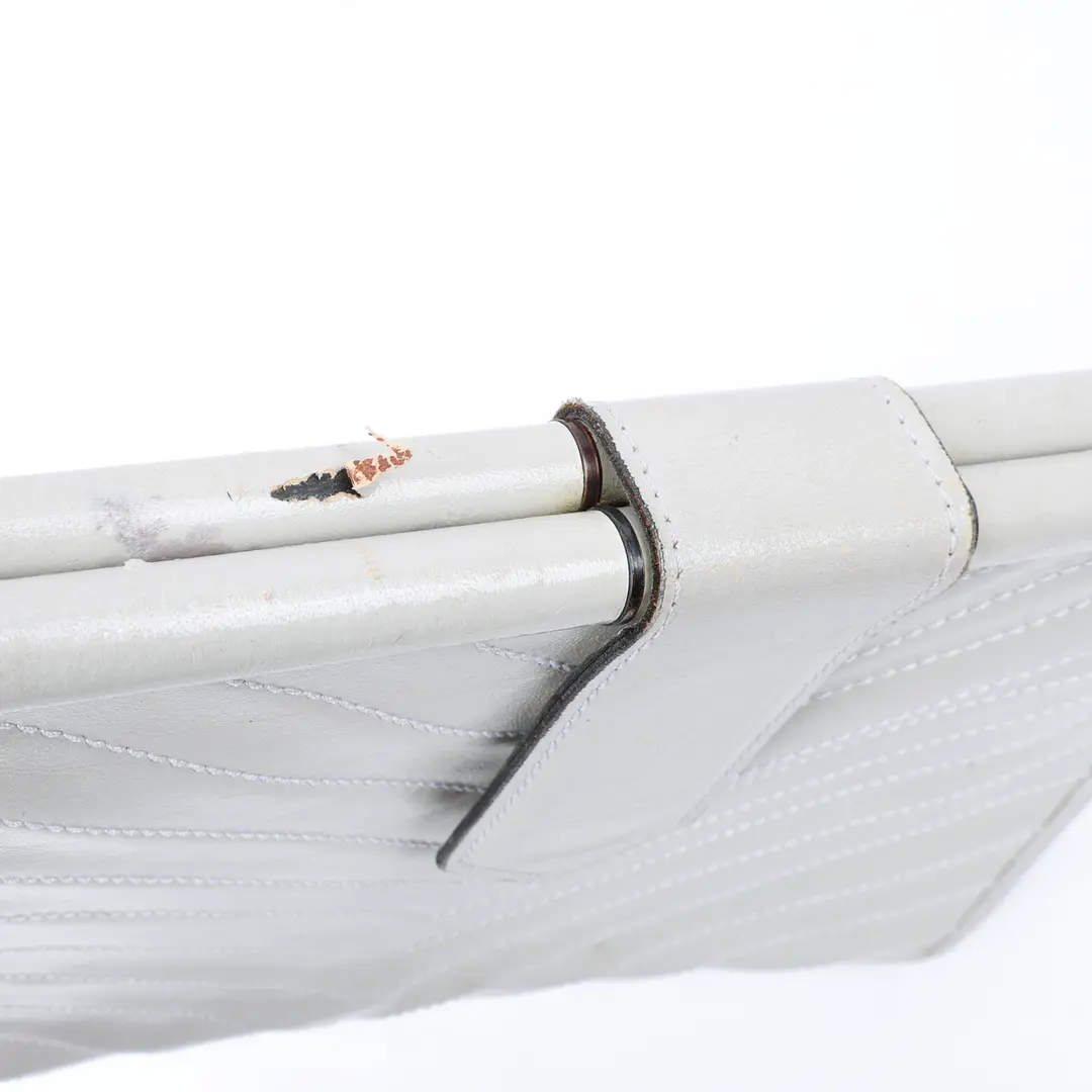 Yves Saint Laurent Vintage Chevron White Leather Clutch