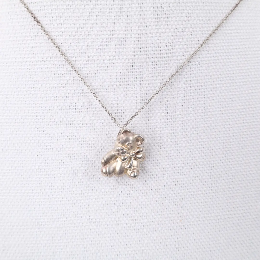 Tiffany & Co. Teddy Bear Silver Sterling Silver Necklace