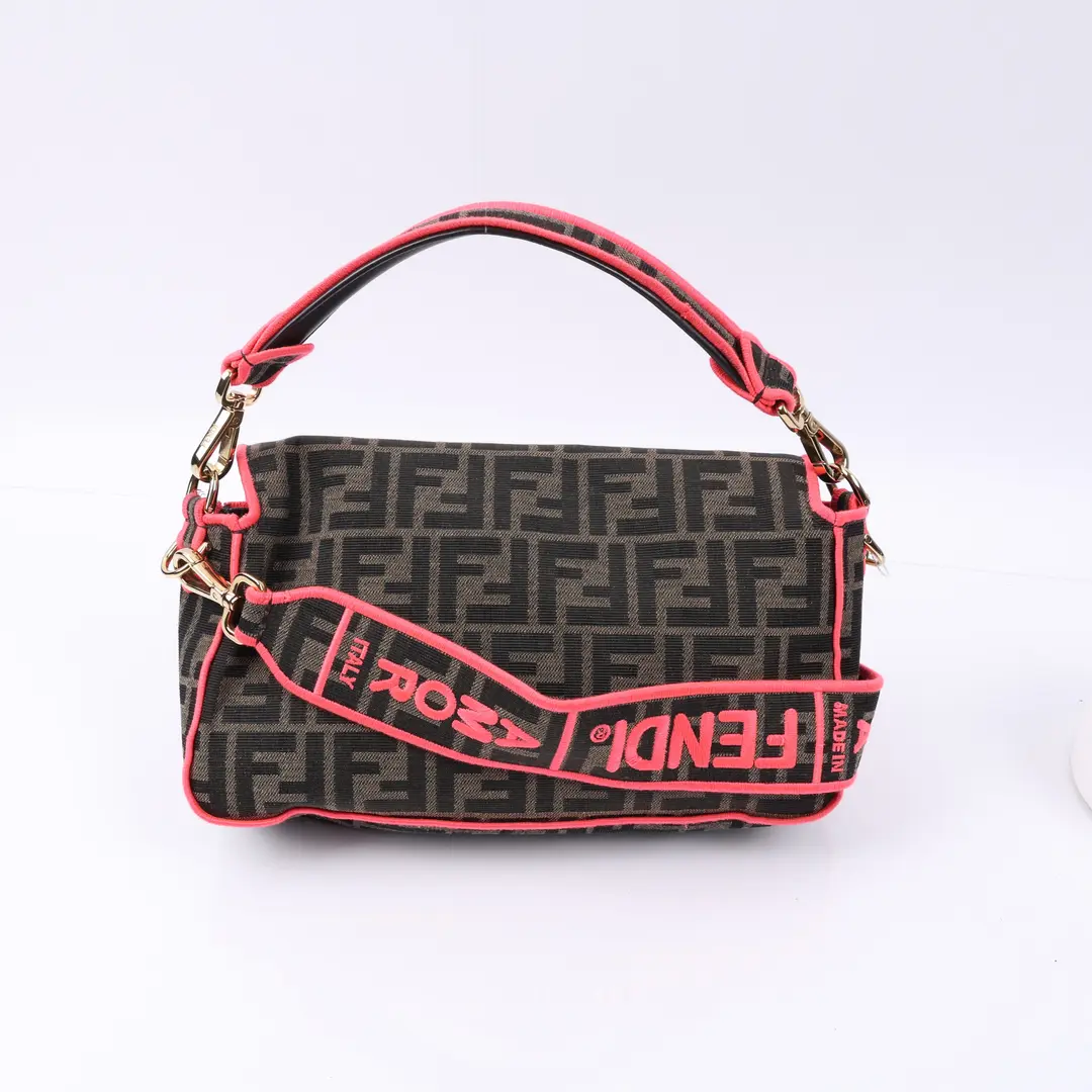 Fendi Baguette Brown FF Canvas Shoulder Bag