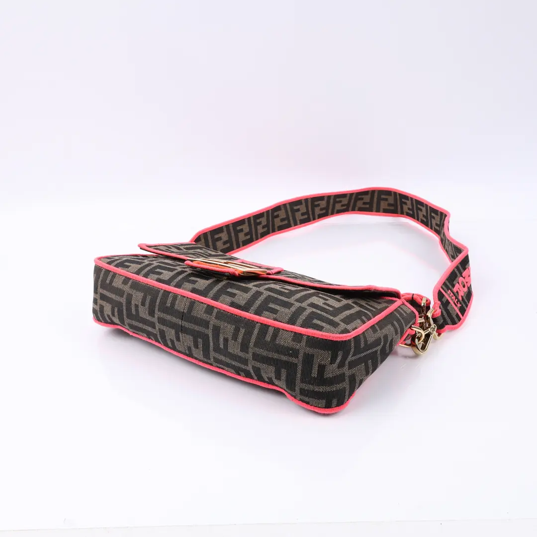 Fendi Baguette Brown FF Canvas Shoulder Bag