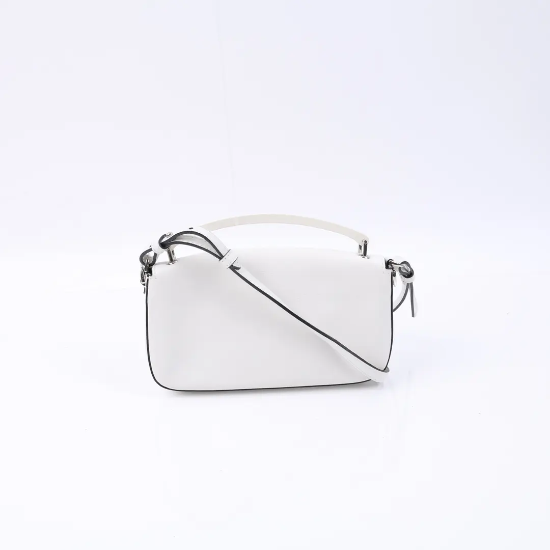 Fendi x Marc Jacobs Baguette White Leather Shoulder Bag
