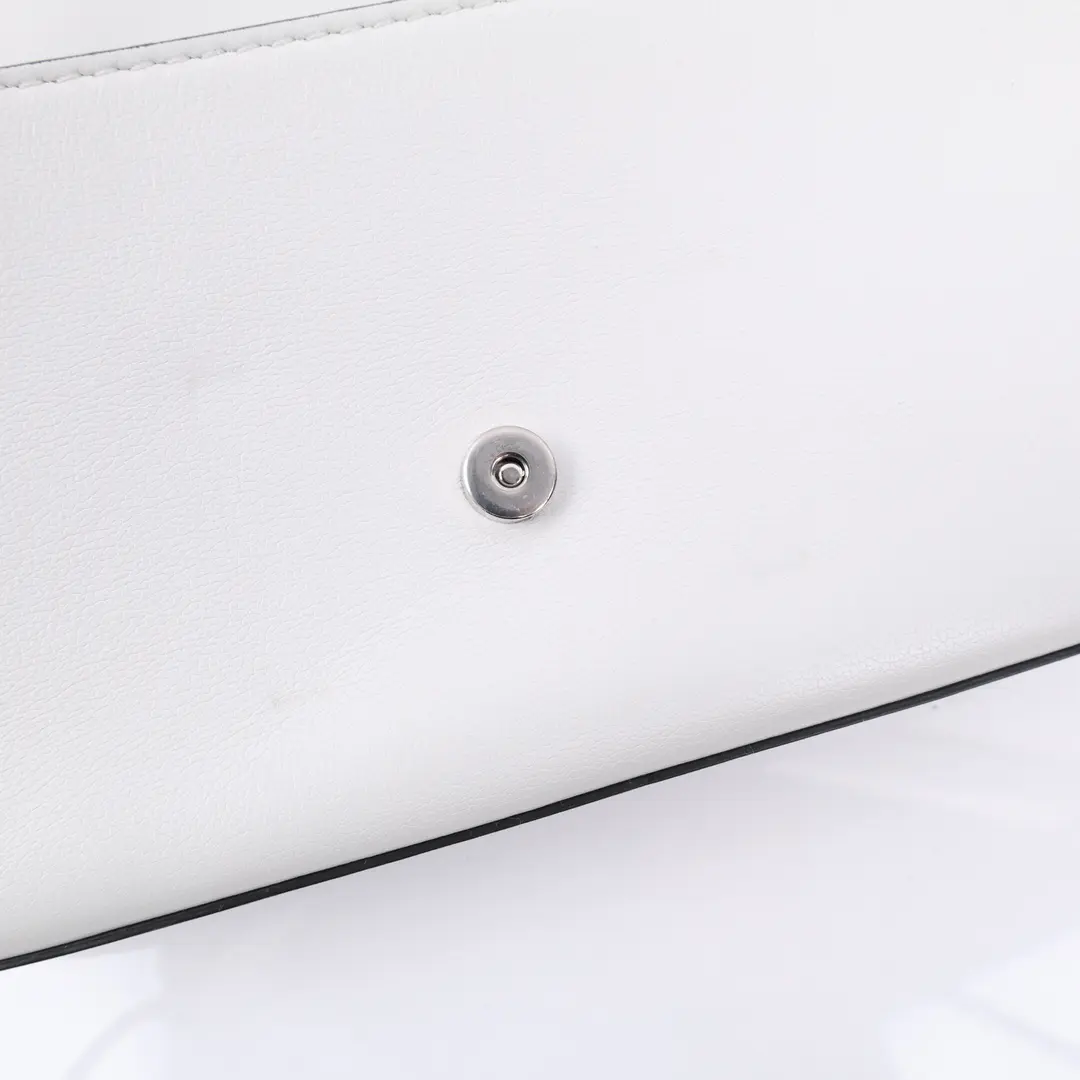 Fendi x Marc Jacobs Baguette White Leather Shoulder Bag