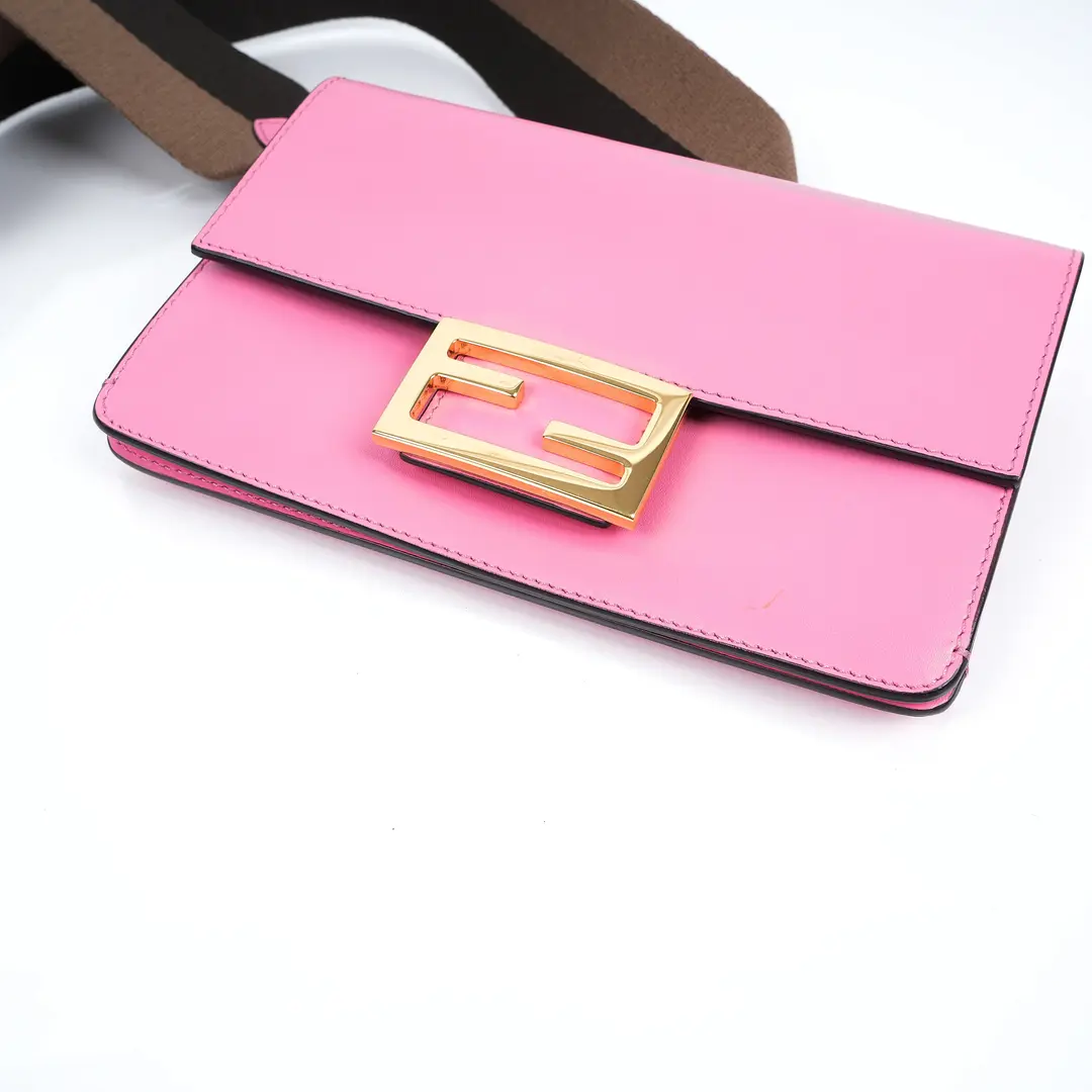 Fendi Baguette Pink Leather Belt Bag