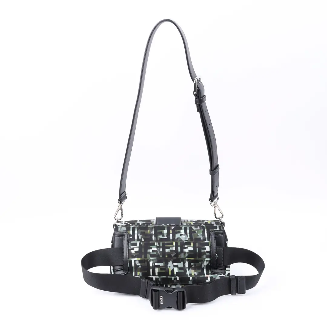 Fendi Baguette Green Nylon Belt Bag