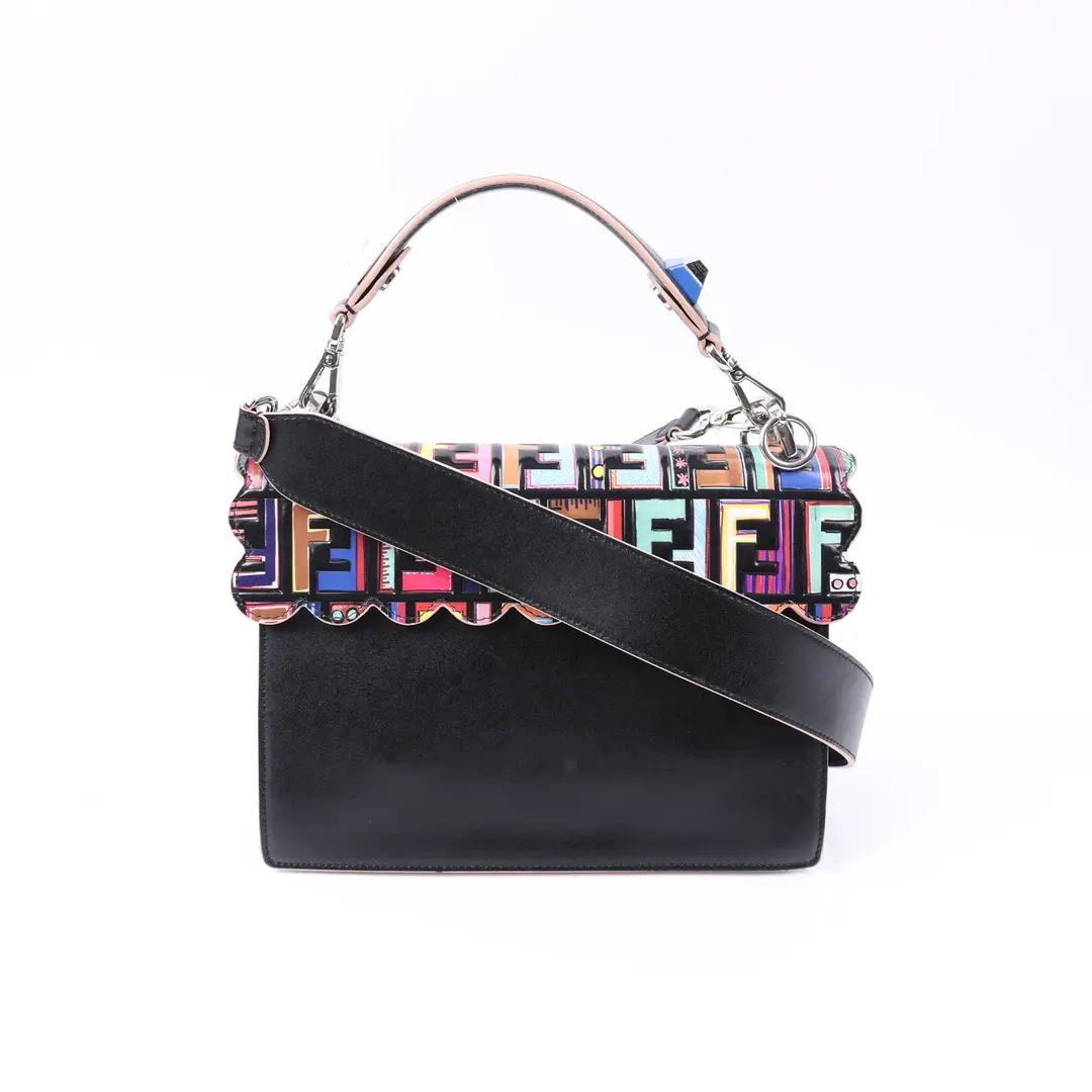 Fendi Kan I Black Leather Shoulder Bag