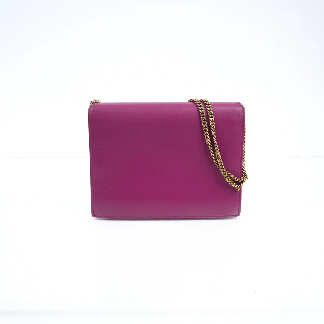 Saint Laurent Cassandra Pink Leather Shoulder Bag