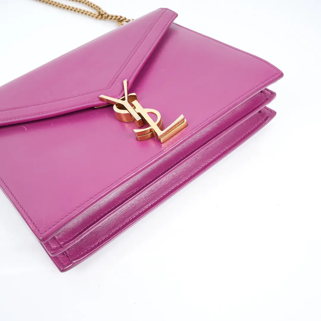 Saint Laurent Cassandra Pink Leather Shoulder Bag