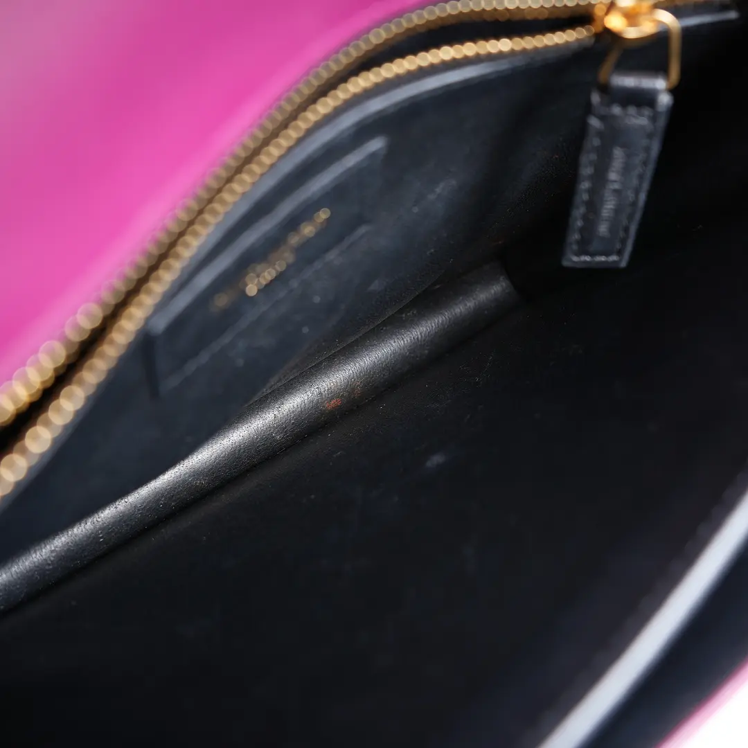 Saint Laurent Cassandra Pink Leather Shoulder Bag