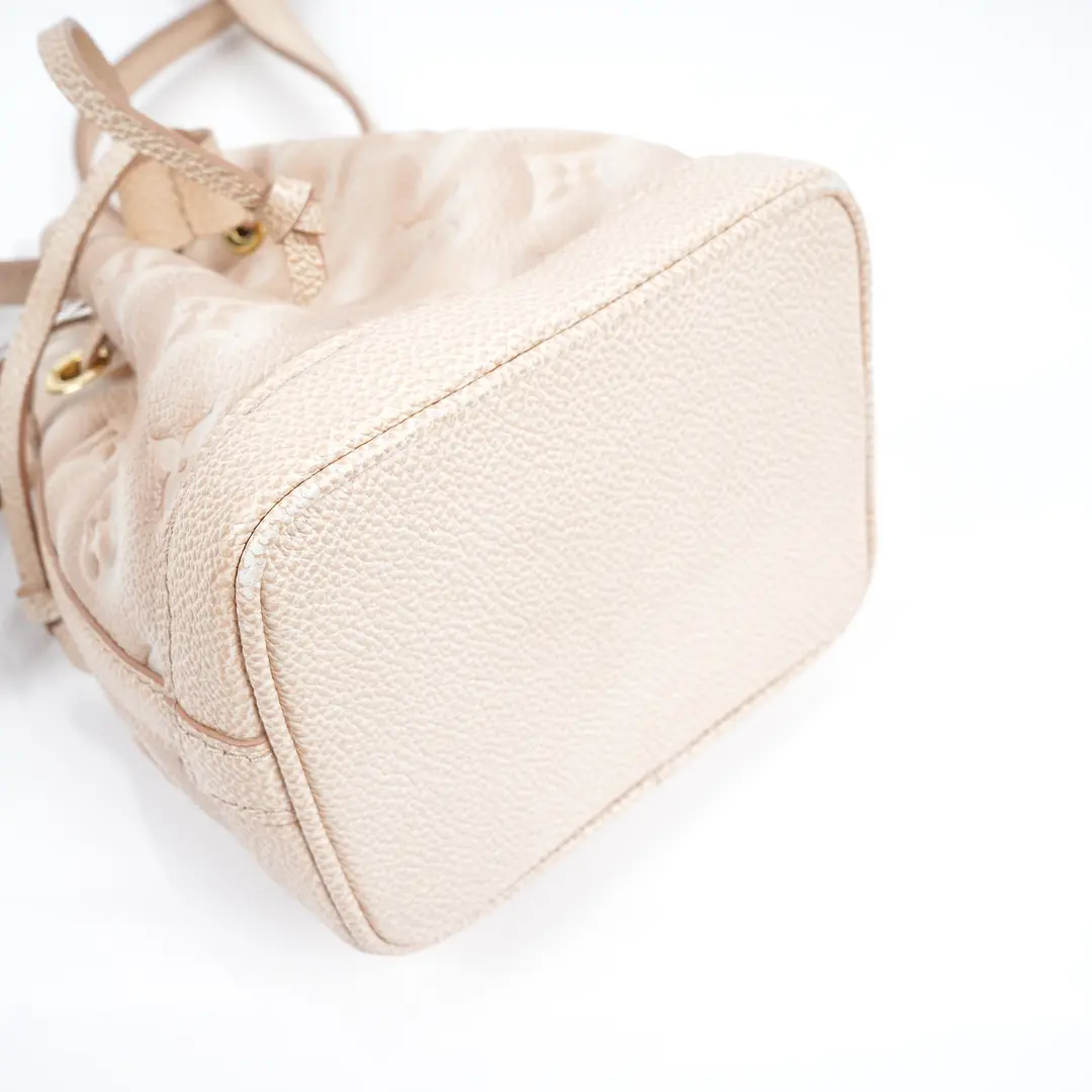 Louis Vuitton Nano Noe Pink Empreinte Leather Bucket Bag