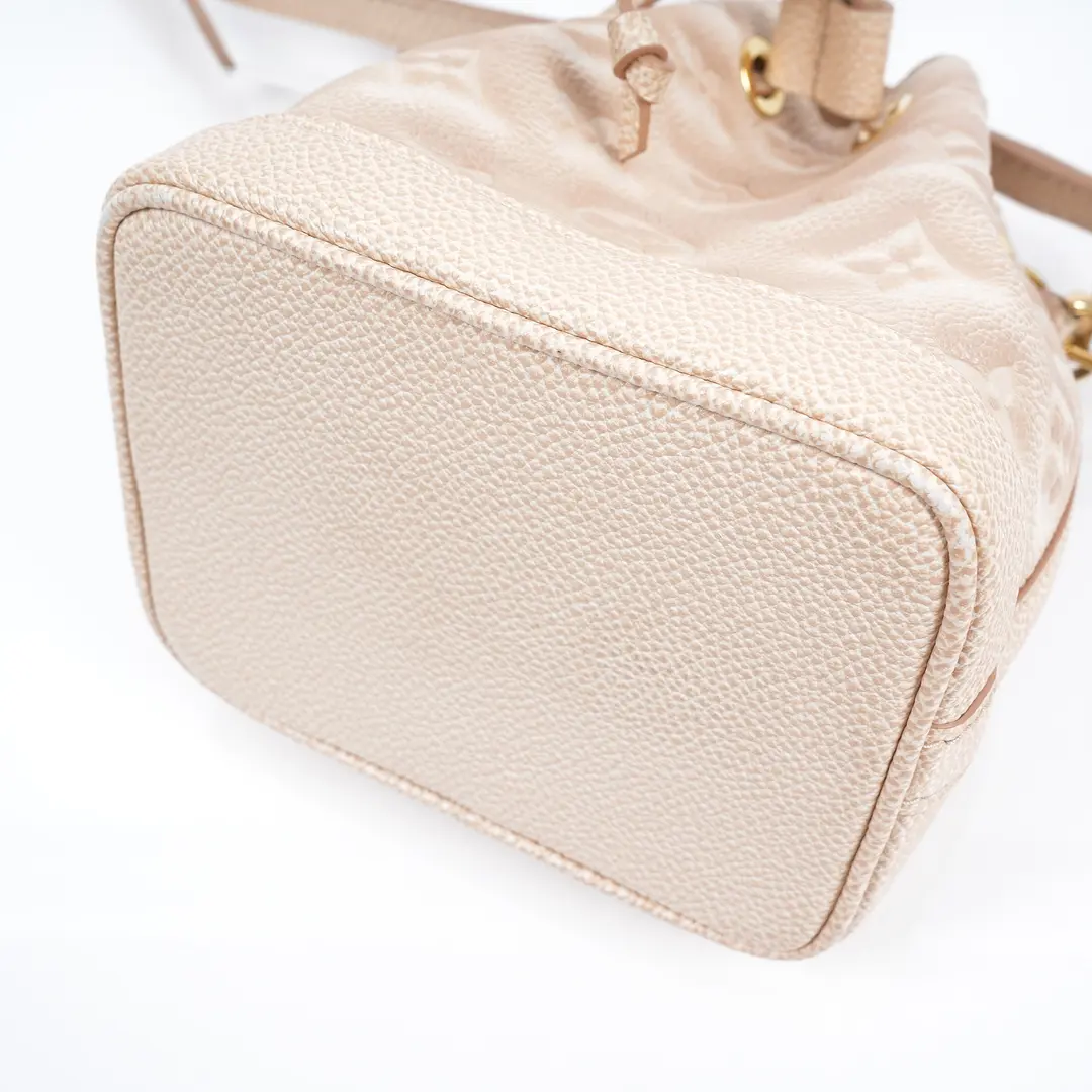 Louis Vuitton Nano Noe Pink Empreinte Leather Bucket Bag