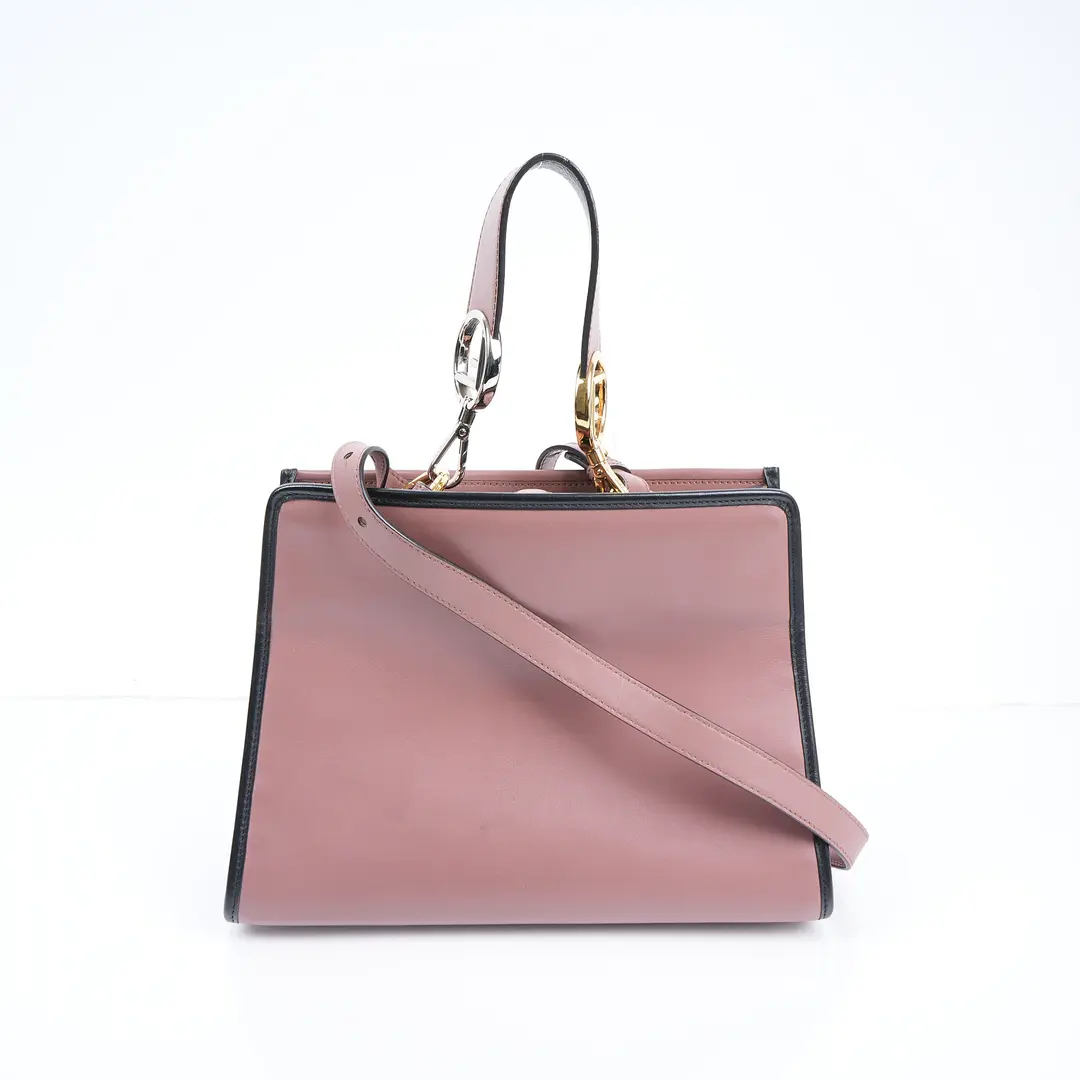 Fendi Runaway Pink Leather Shoulder Bag
