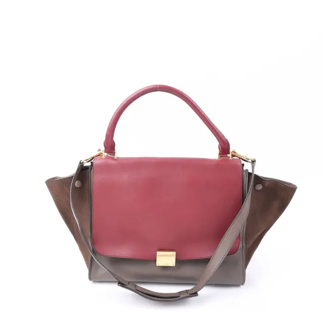 Celine Trapeze Brown Leather Shoulder Bag