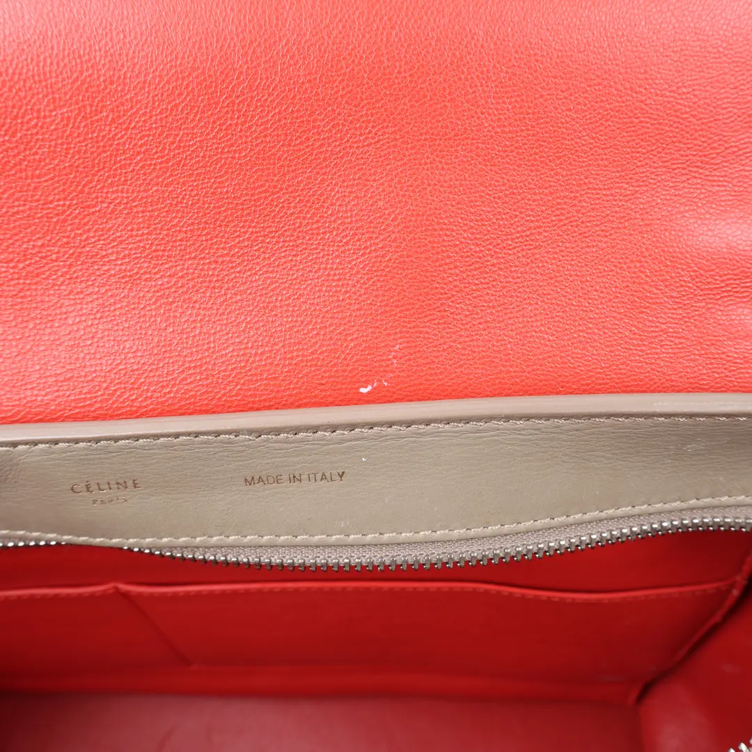 Celine Trapeze Beige Leather Suede Handbag