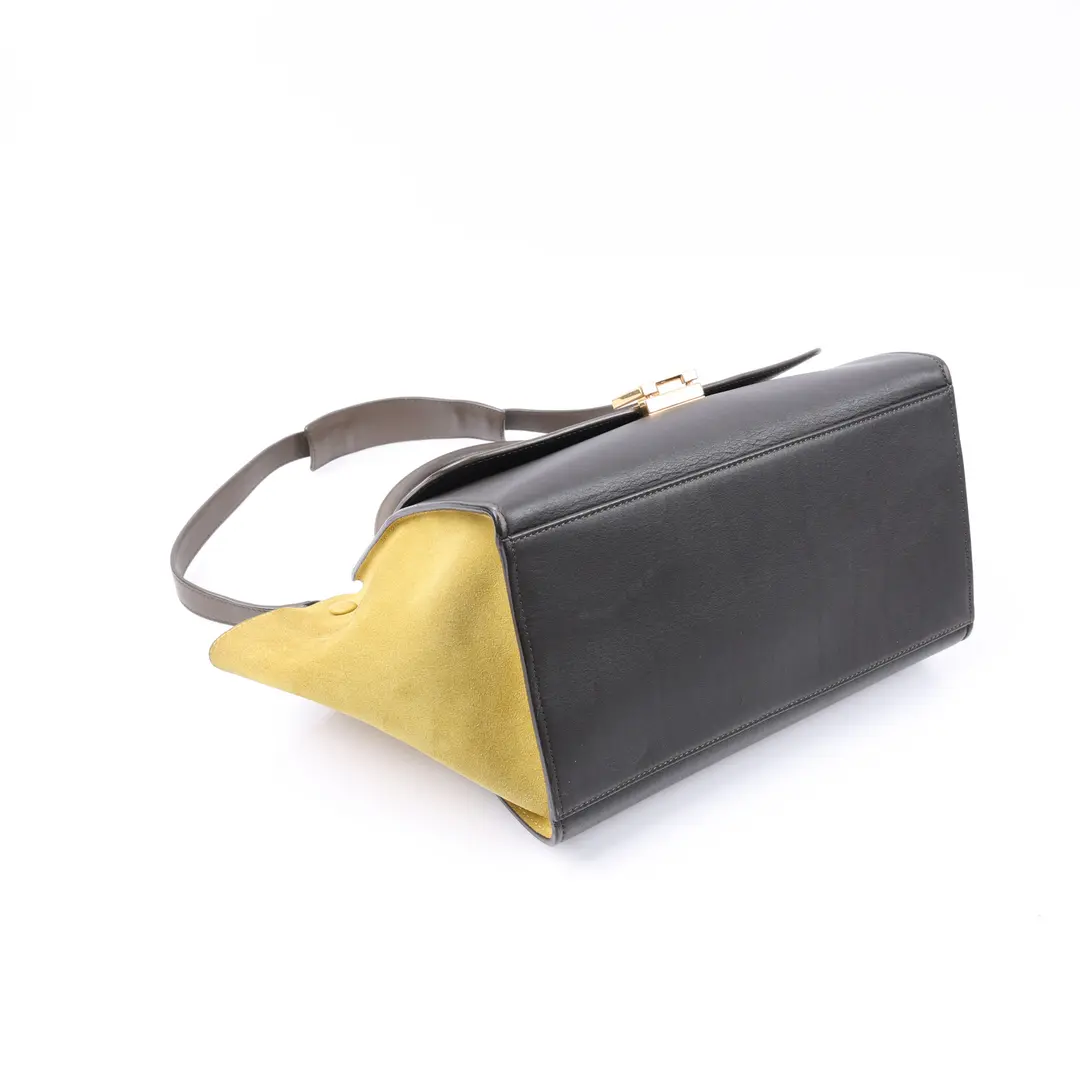 Celine Trapeze Brown Leather Shoulder Bag