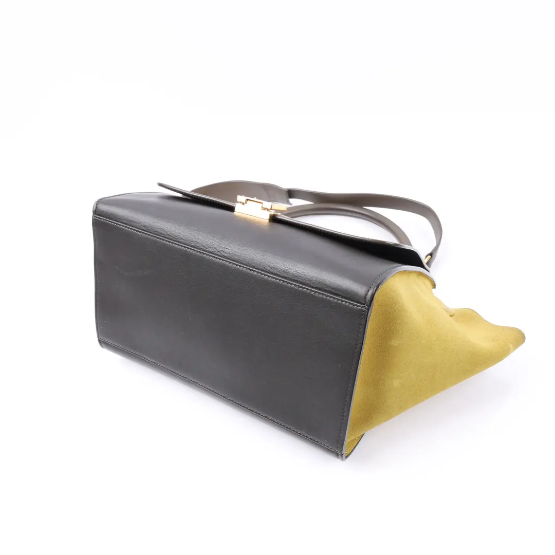 Celine Trapeze Brown Leather Shoulder Bag