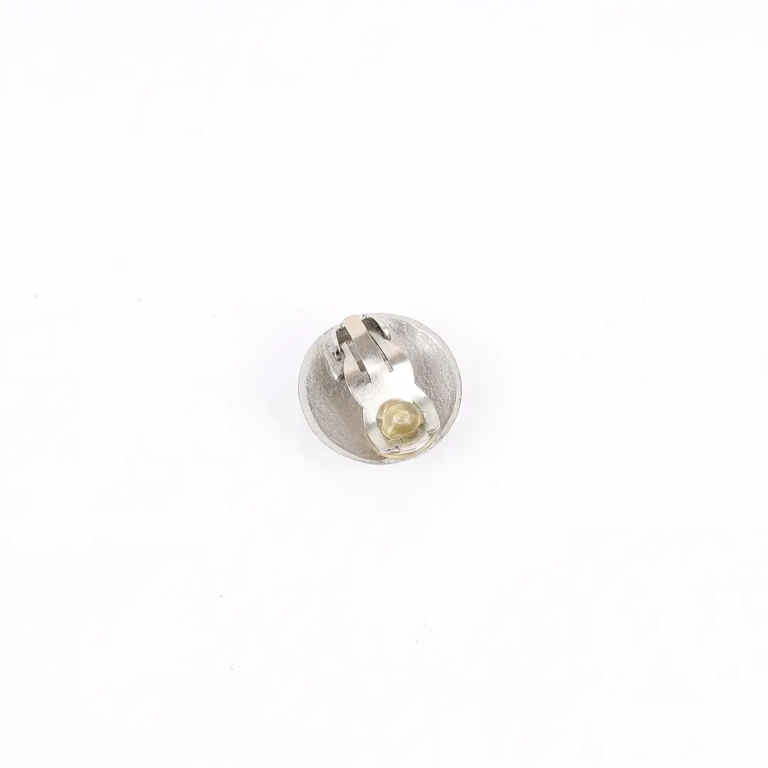 Chanel CC Logo Silver Metal Earring