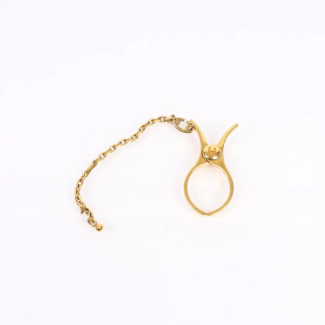 Hermes Filou Gold Gold-Plated Metal Glove Holder