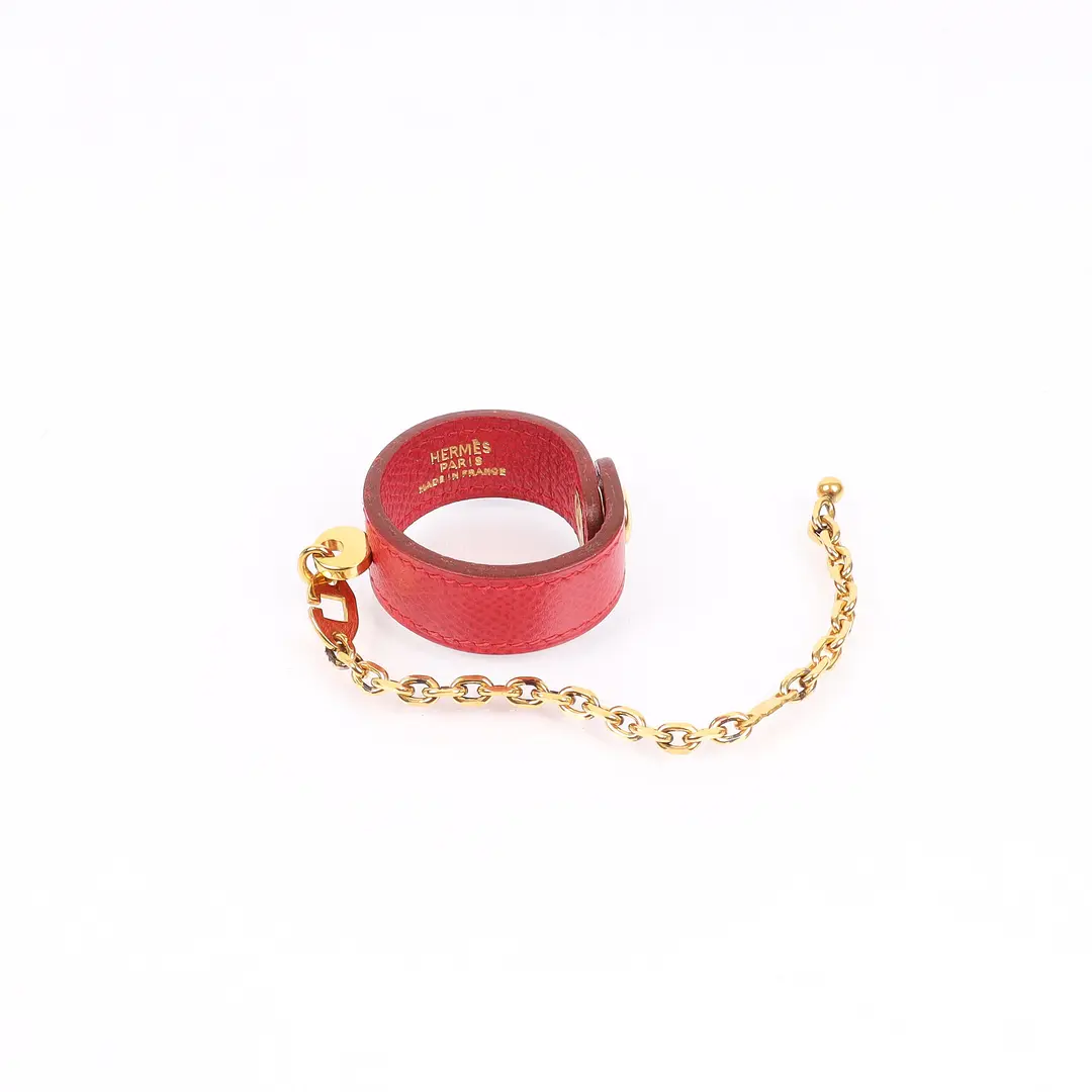 Hermes Glove Holder Red Leather Accessory