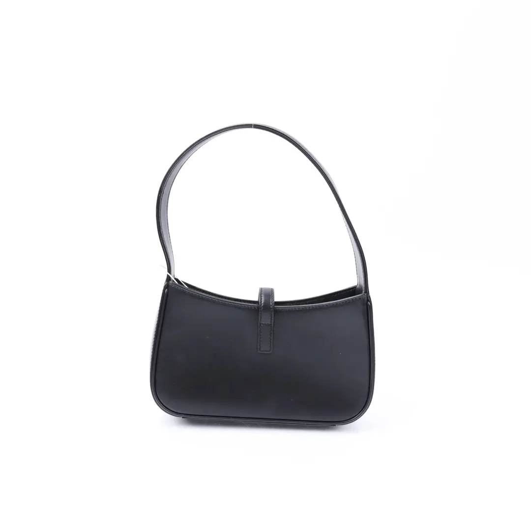 Saint Laurent Le 5 a 7 Black Leather Shoulder Bag