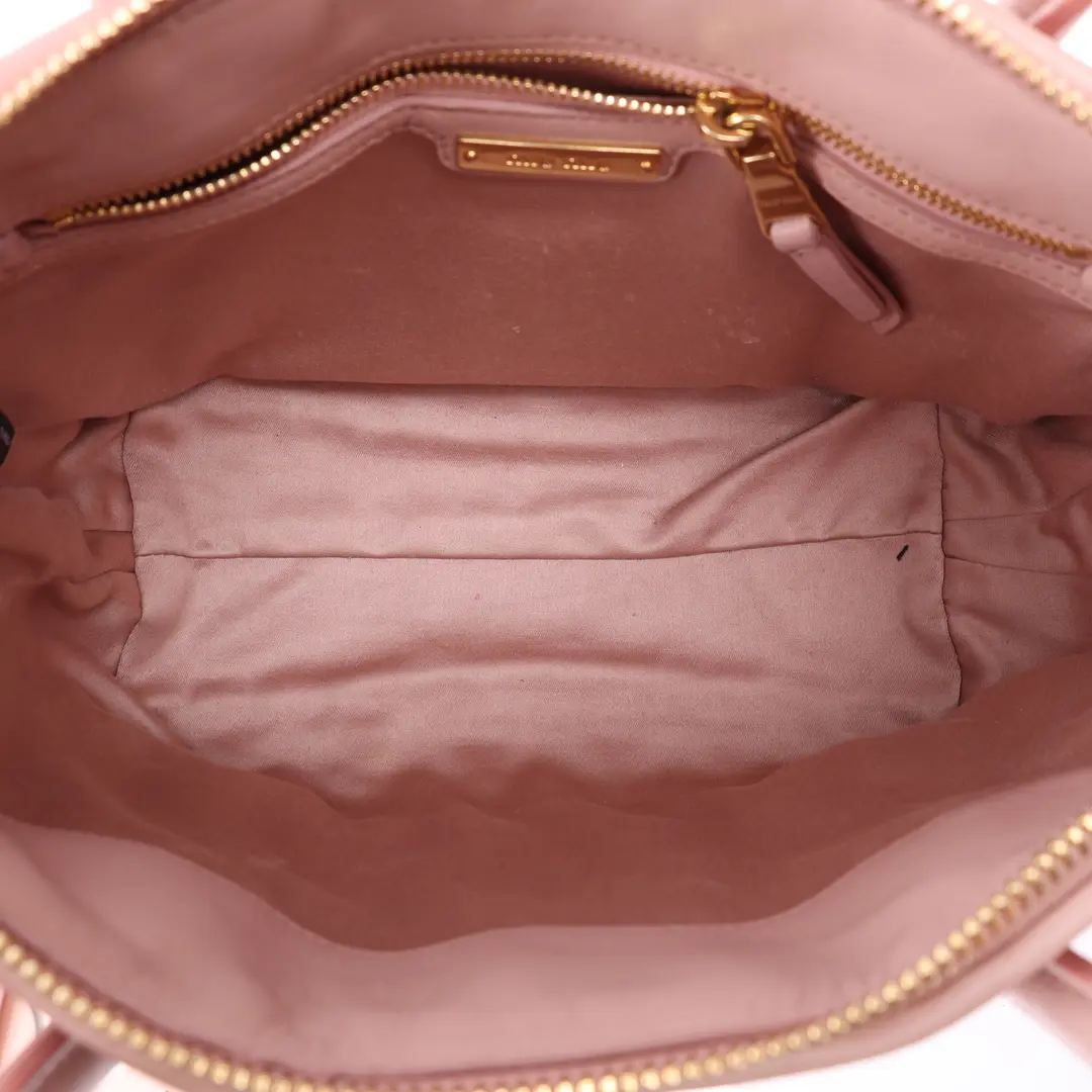 Miu Miu Matelasse Pink Leather Shoulder Bag