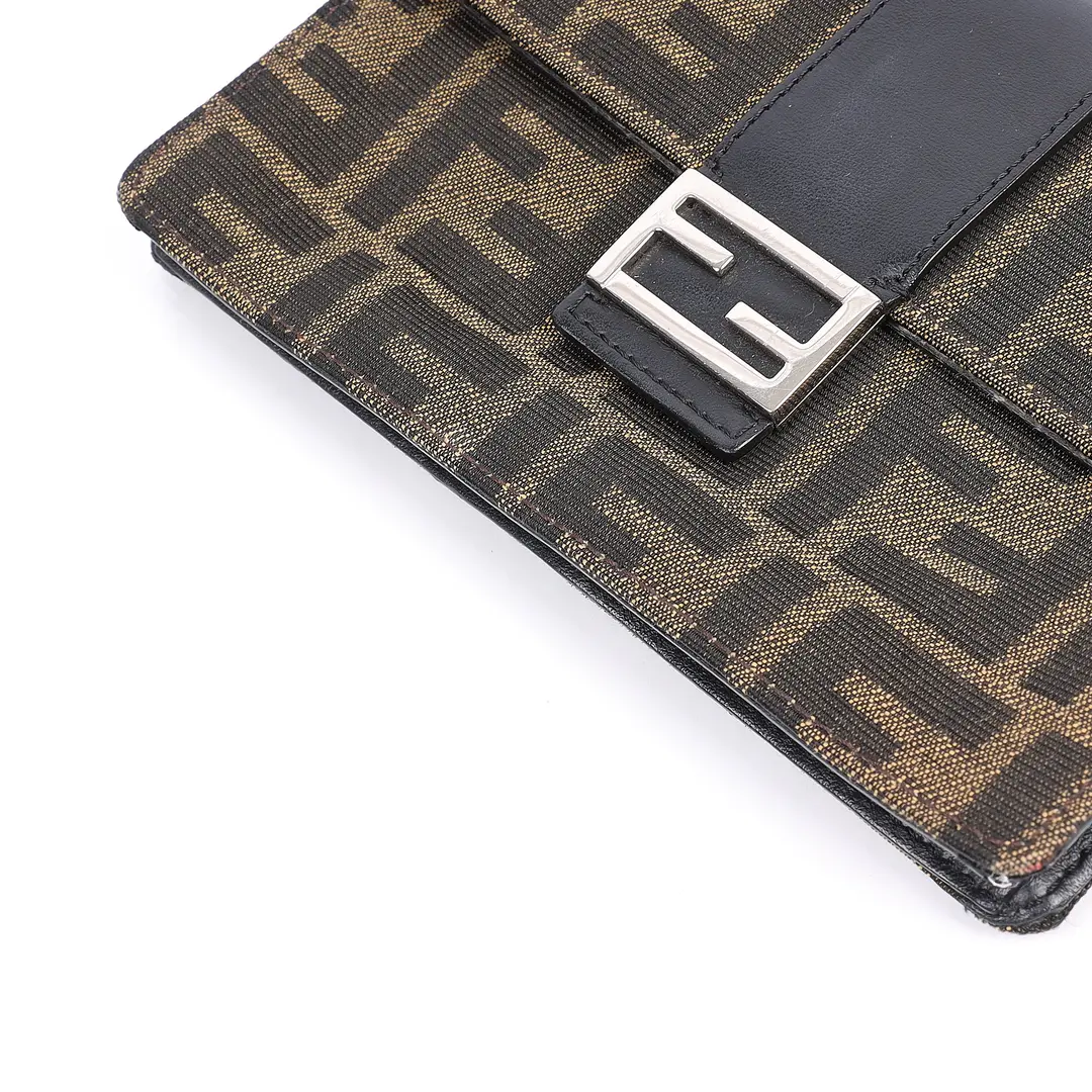 Fendi Baguette Brown Zucca Canvas Shoulder Bag