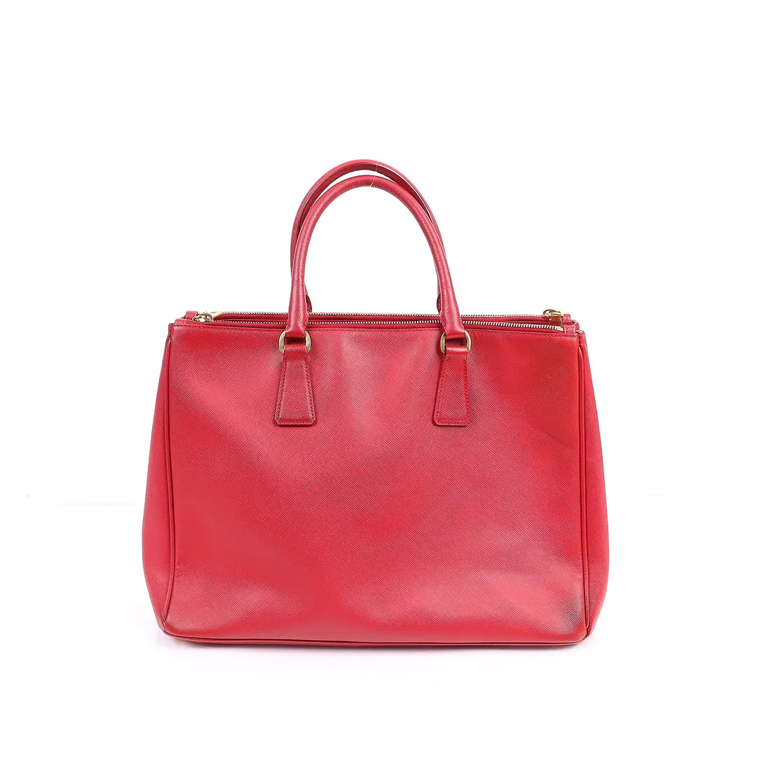 Prada Galleria Red Saffiano Leather Tote Bag