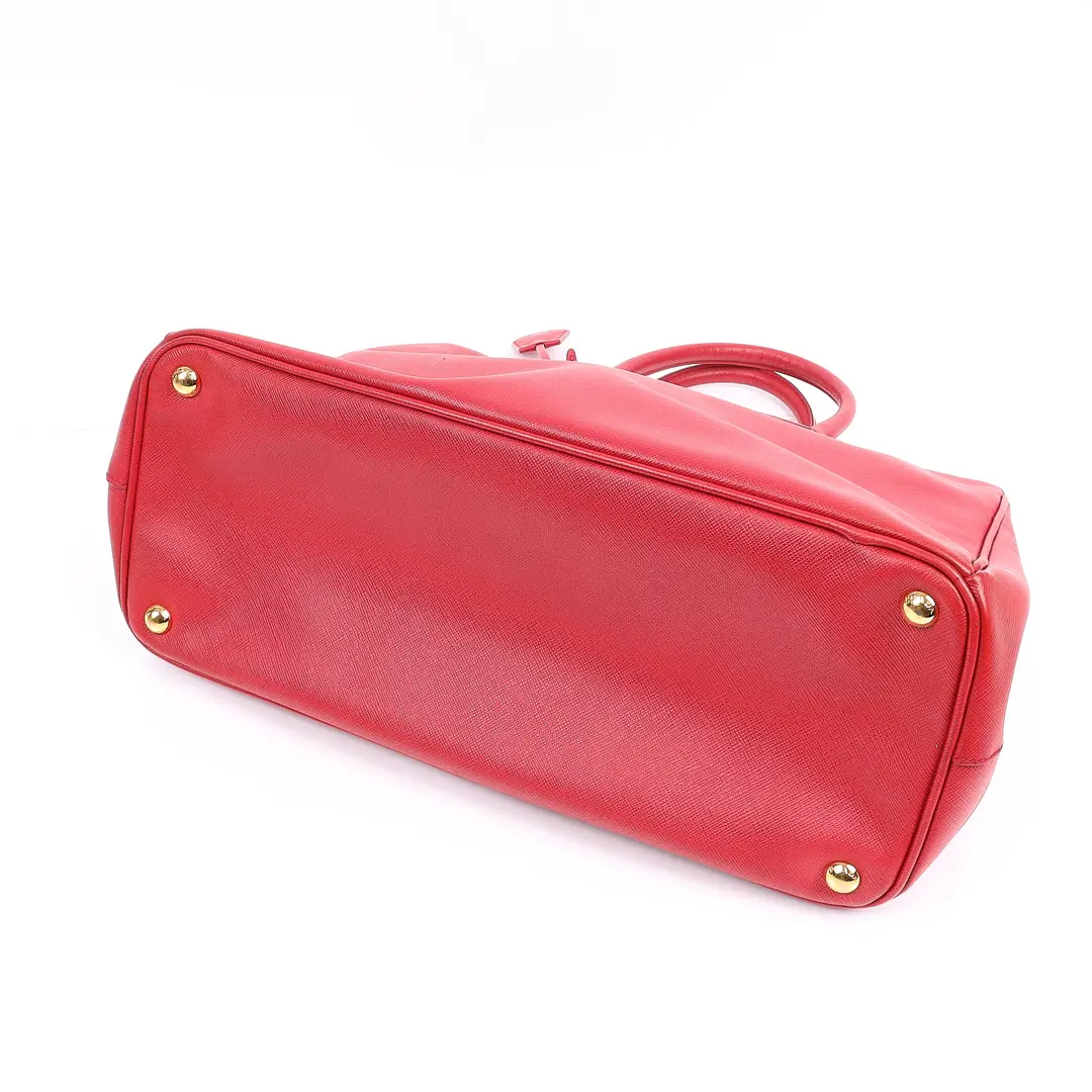 Prada Galleria Red Saffiano Leather Tote Bag