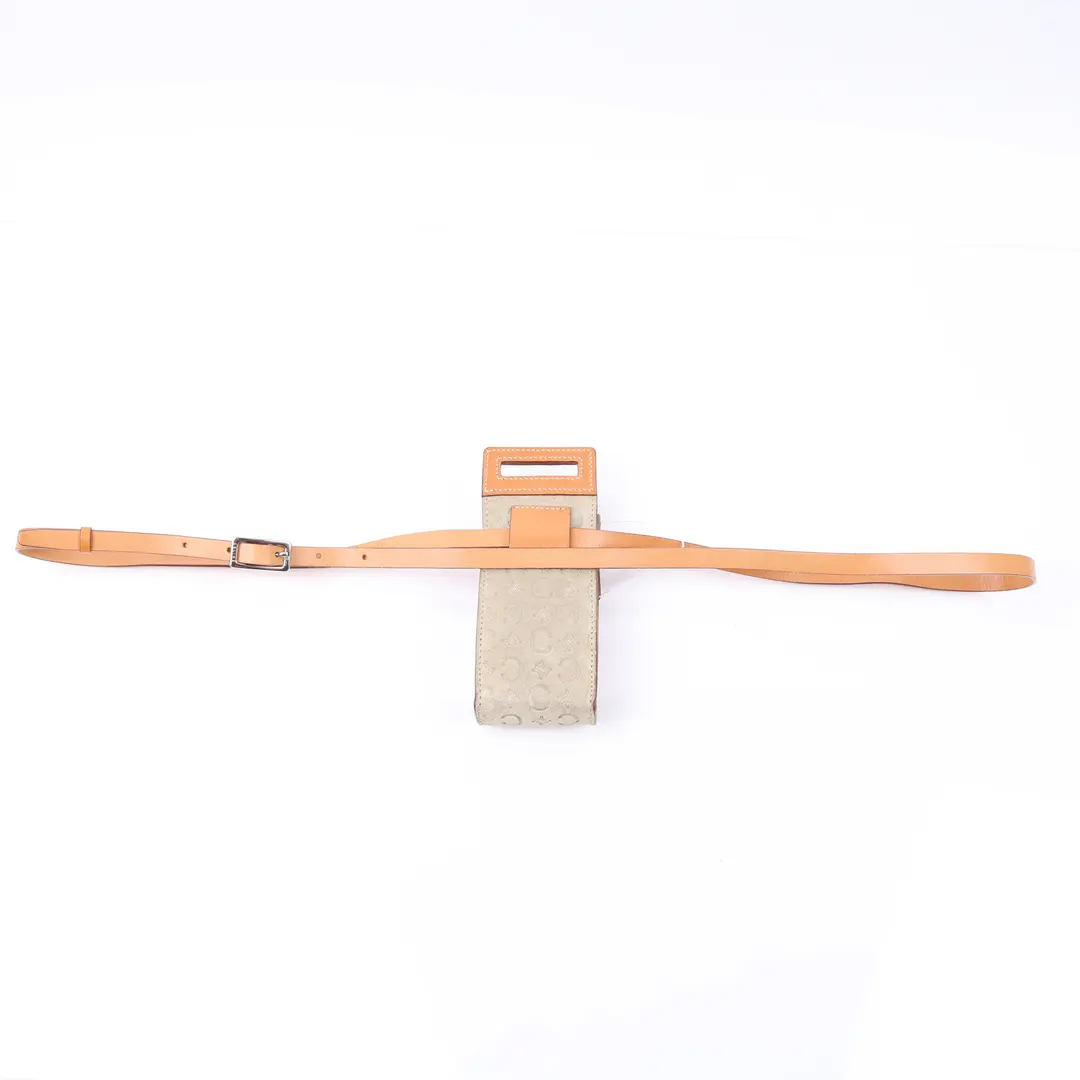 Celine C Macadam Beige Canvas Belt Bag
