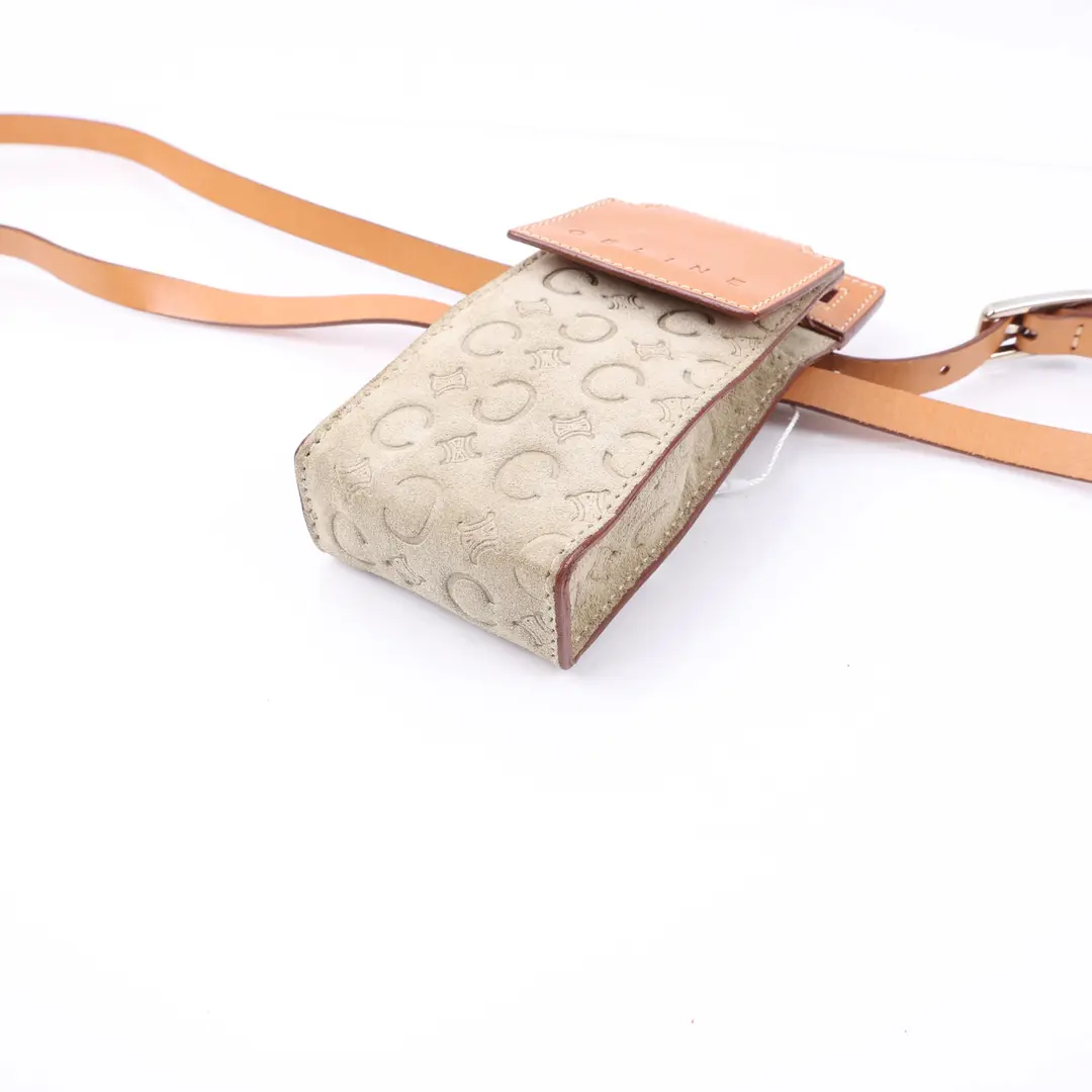 Celine C Macadam Beige Canvas Belt Bag