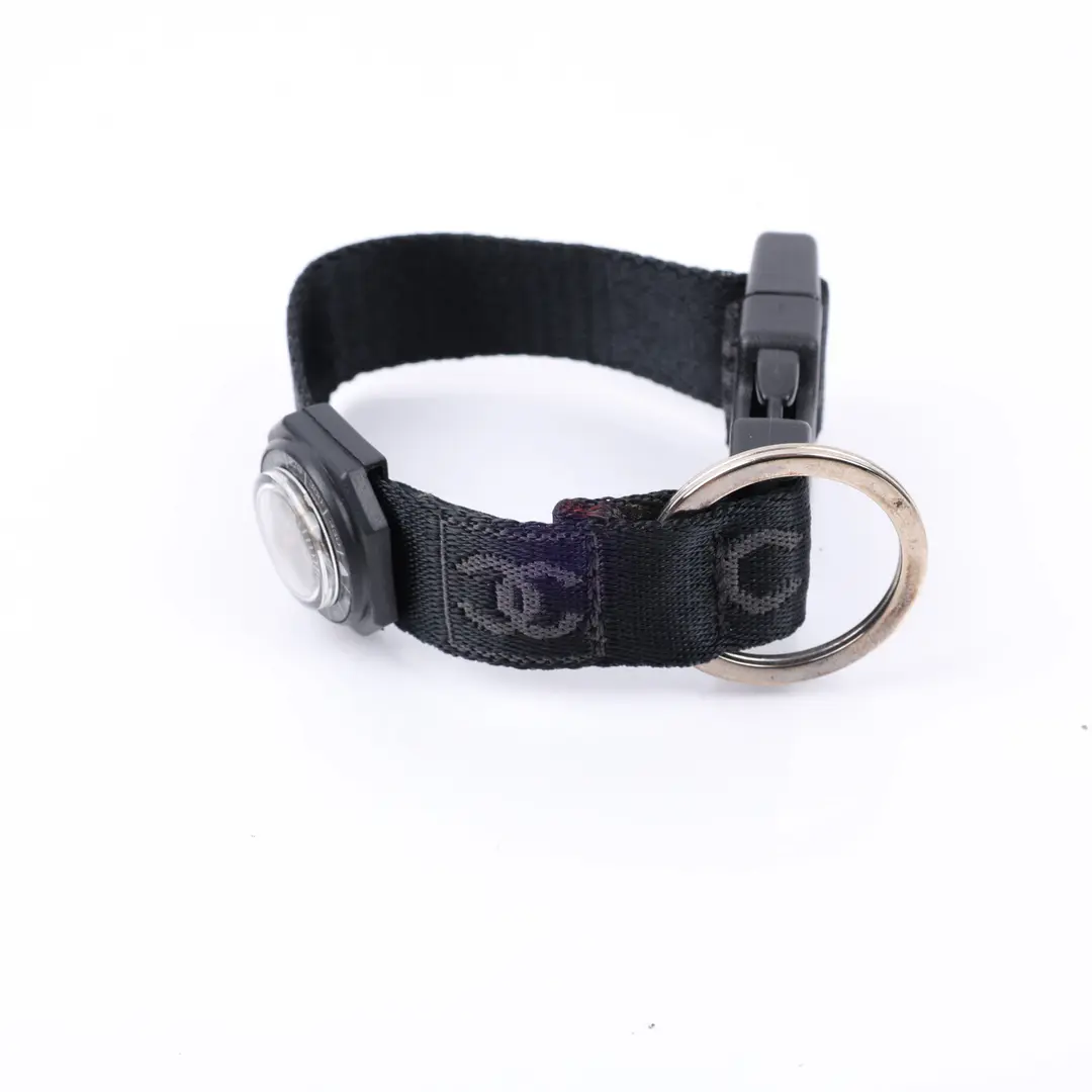 Chanel Sport Line Black Nylon Compass Bracelet