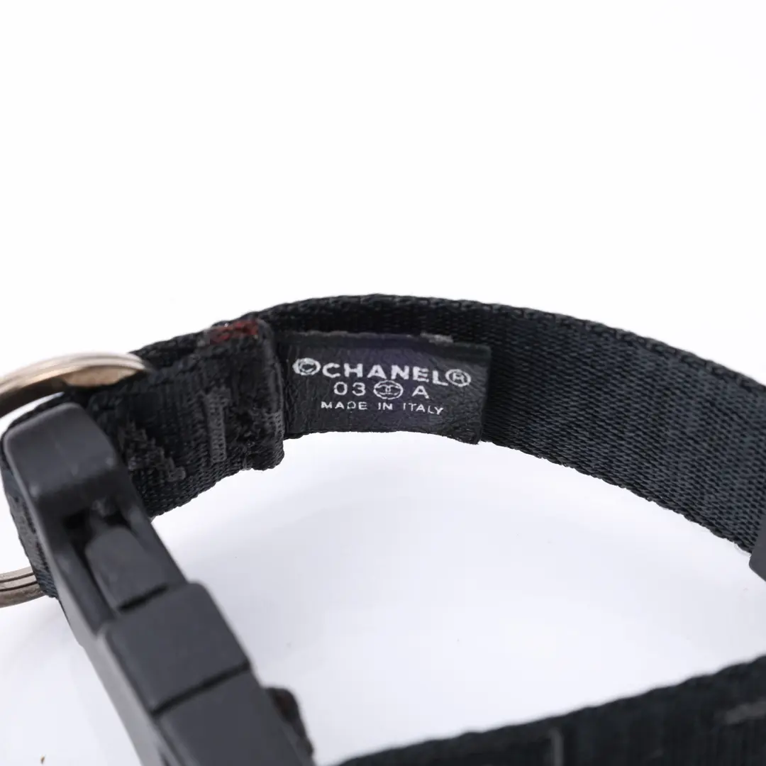 Chanel Sport Line Black Nylon Compass Bracelet