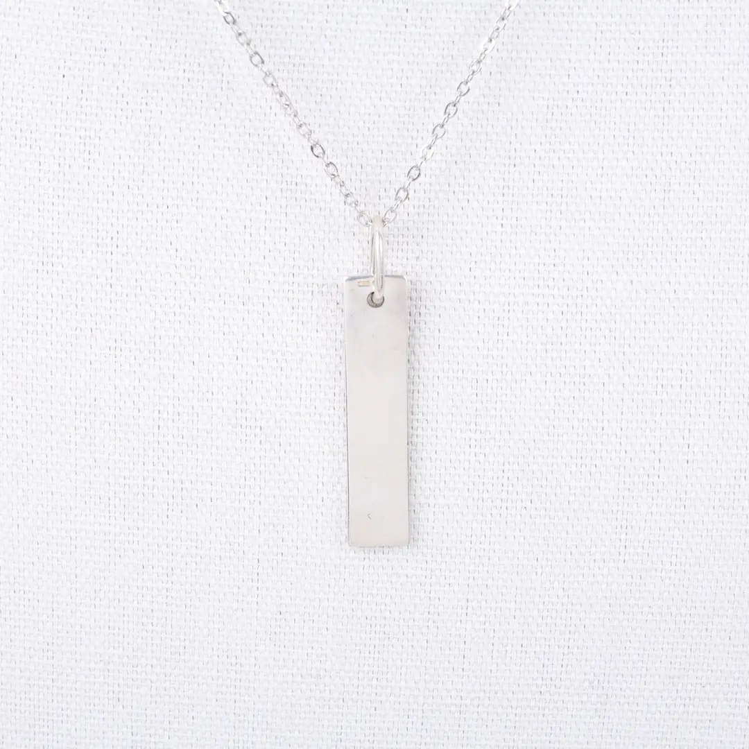 Gucci Trademark Bar Silver Sterling Silver Necklace