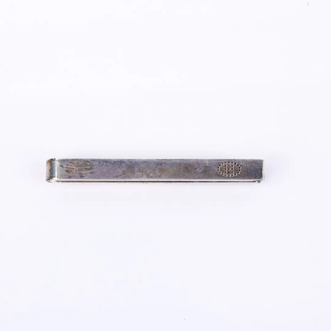 Hermes H Logo Silver Sterling Silver Tie Clip