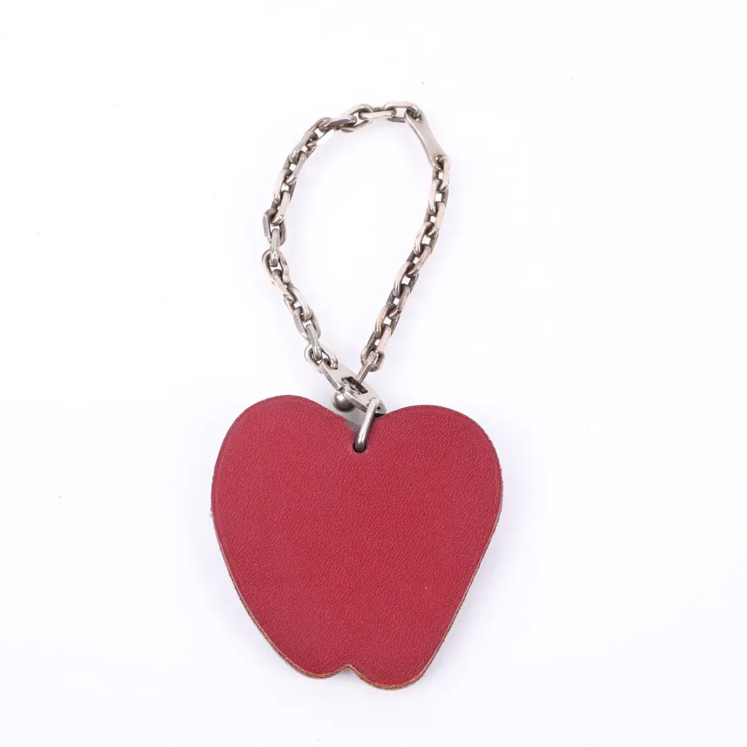 Hermes Apple Red Leather Bag Charm