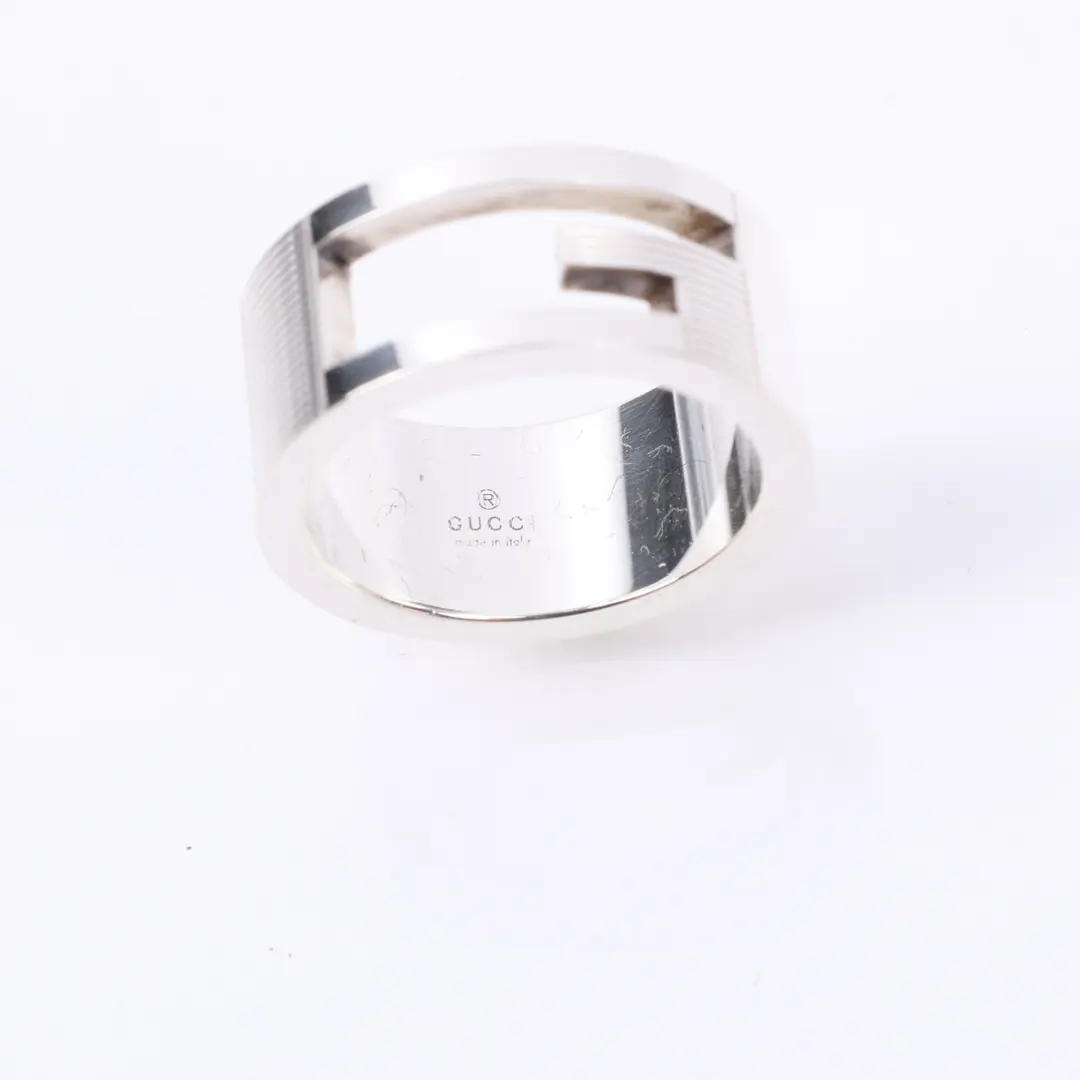 Gucci G Cut-Out Silver Sterling Silver Ring