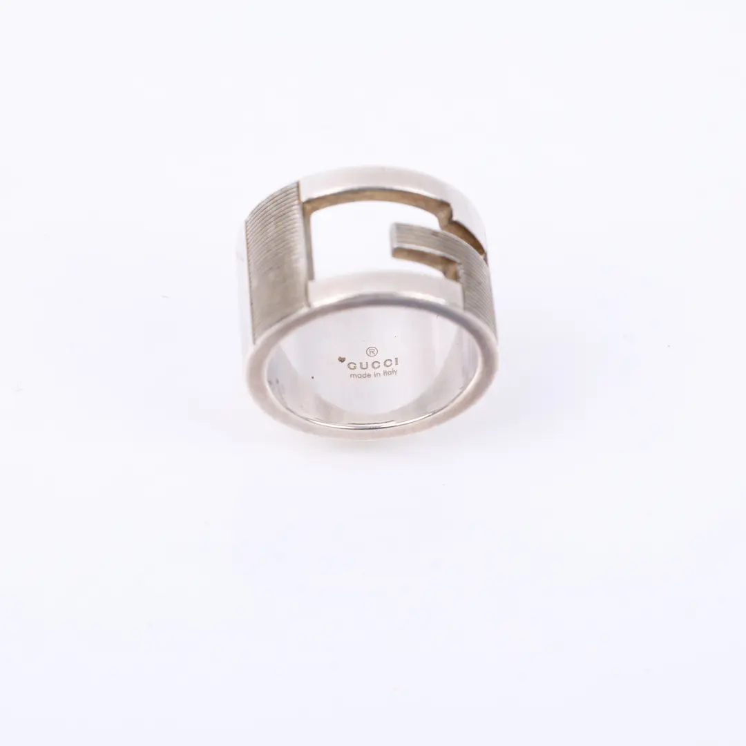 Gucci G Motif Silver Sterling Silver 9 Ring