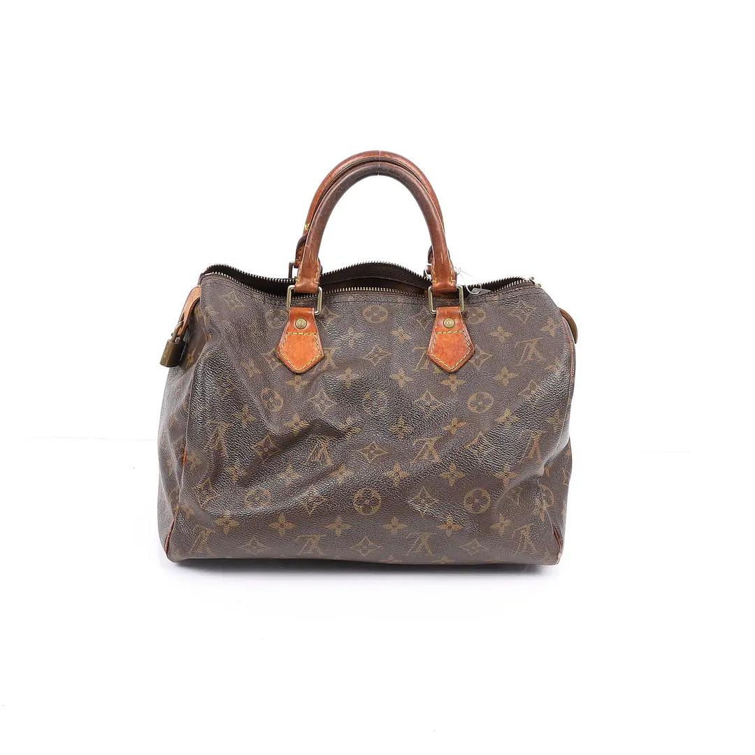 Louis Vuitton Speedy 30 Brown Monogram Canvas Handbag