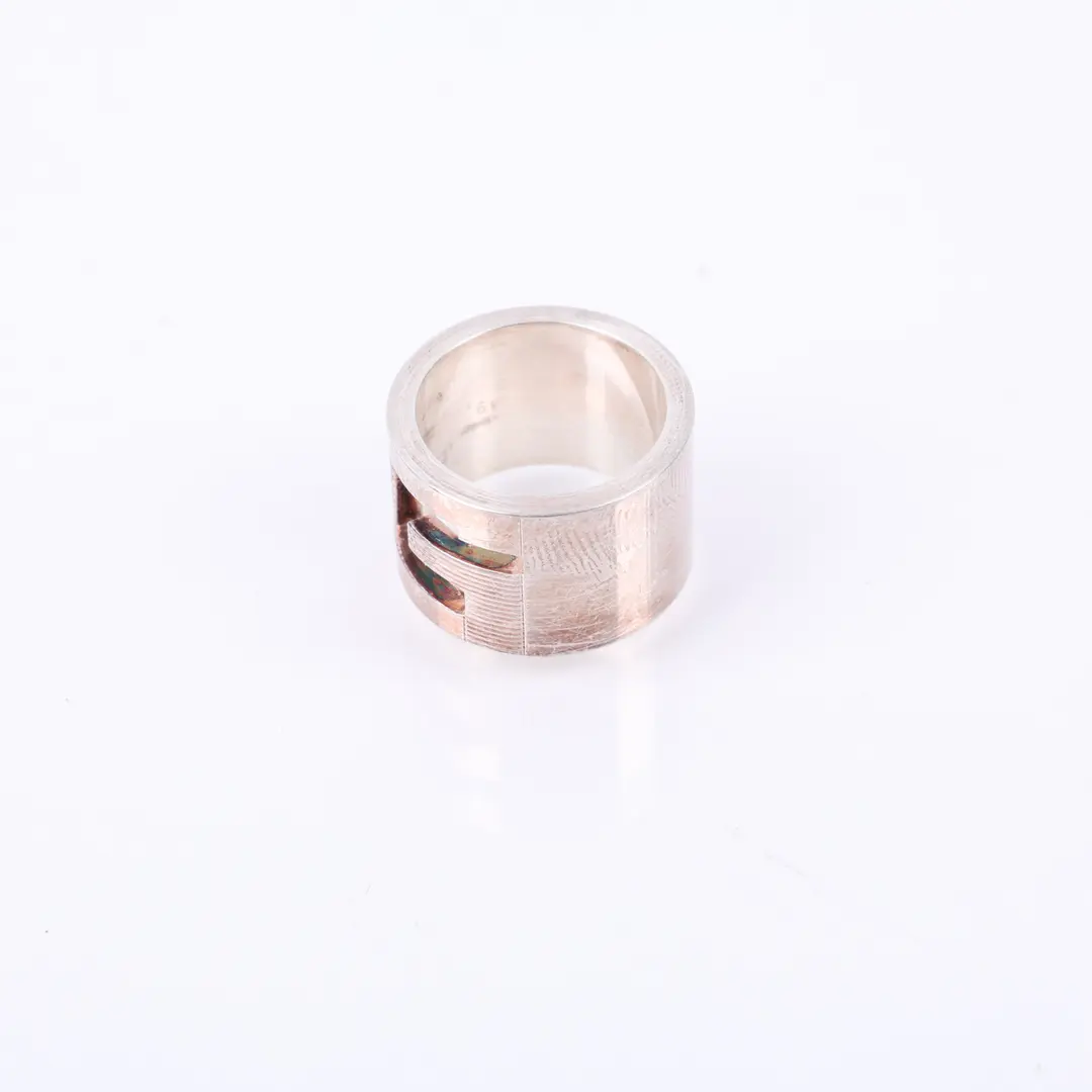 Gucci G Logo Cut Out Silver Sterling Silver Ring