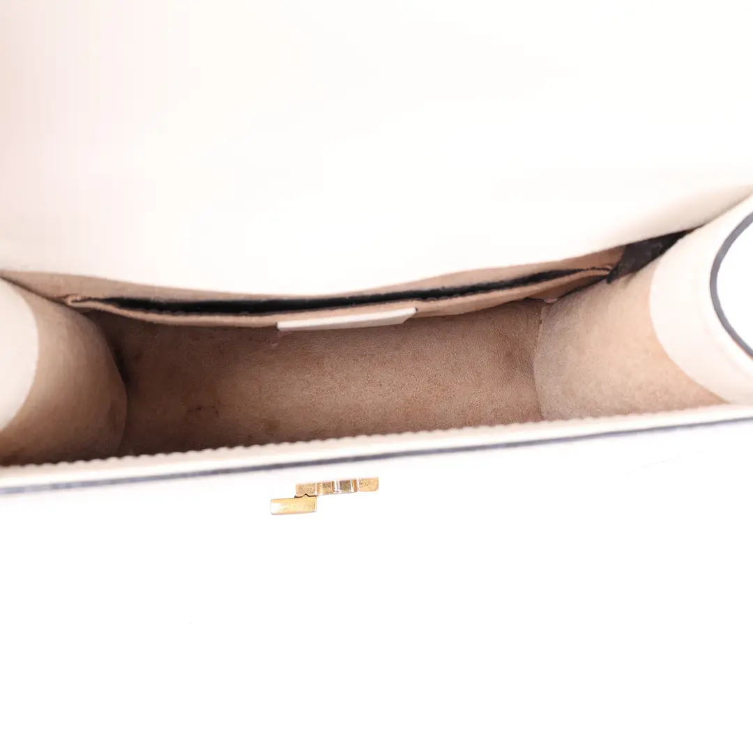 Gucci Sylvie White Leather Shoulder Bag