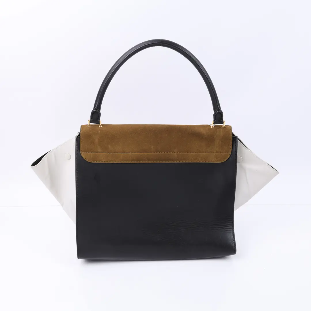 Celine Trapeze Black Leather Handbag