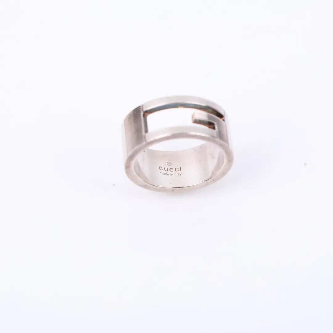 Gucci G Cut-out Silver Sterling Silver Ring