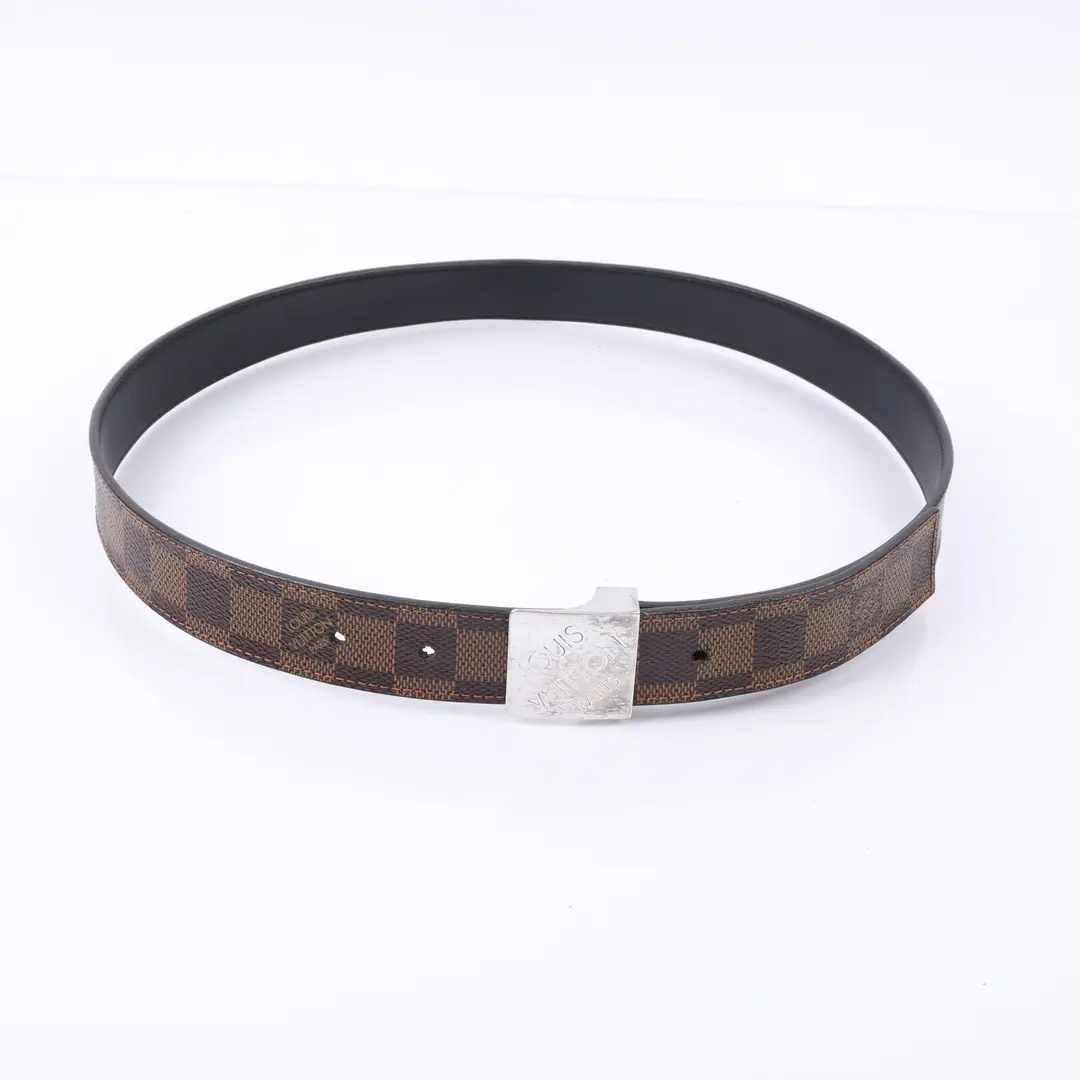Louis Vuitton Ceinture Cut Brown Damier Ebene Belt