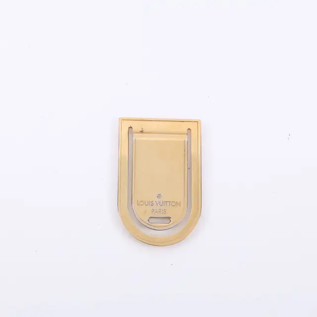Louis Vuitton Paperclip Gold Metal Money Clip