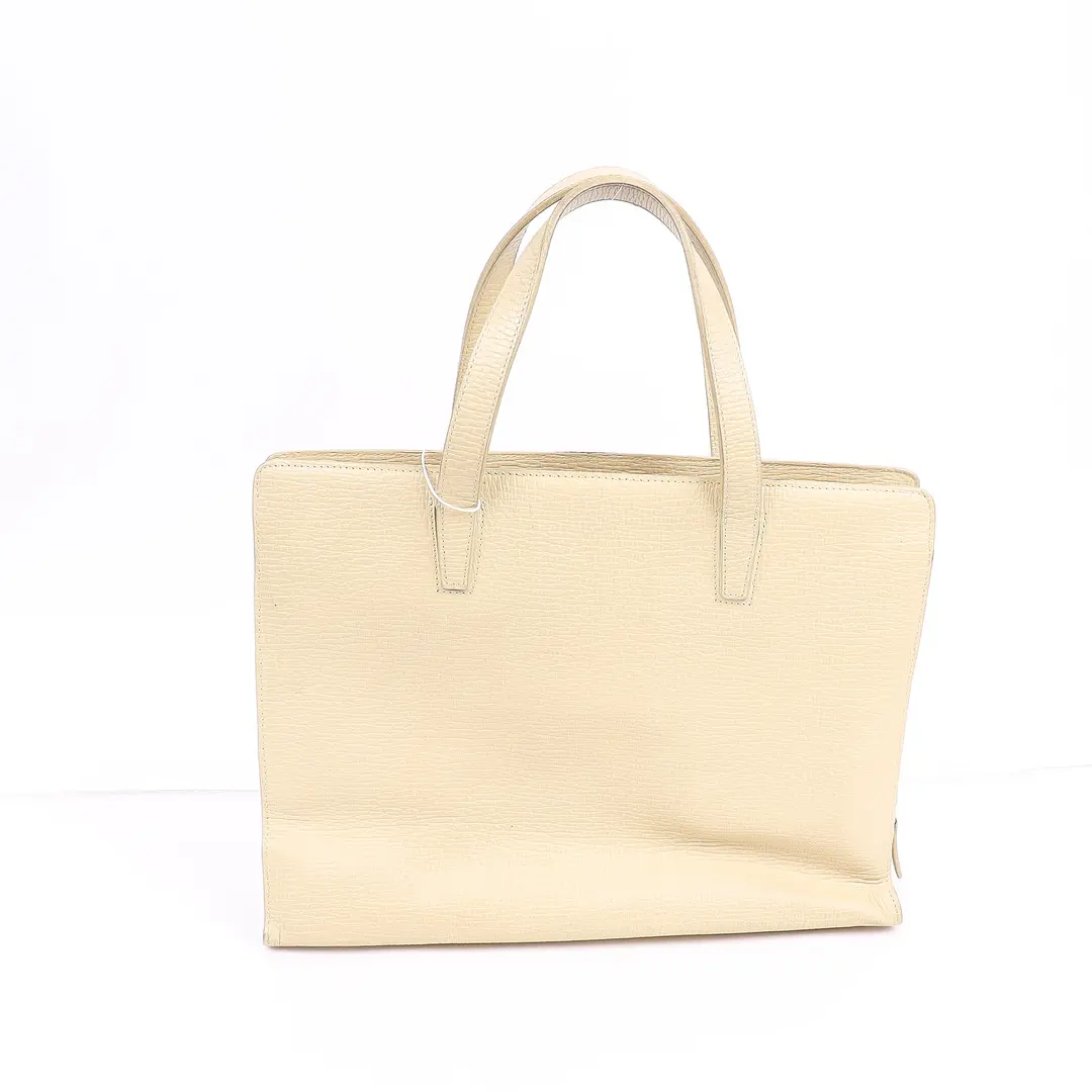 Loewe Vintage Structured Beige Leather Tote Bag