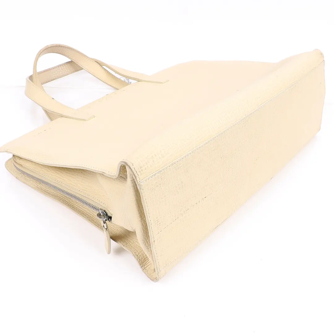 Loewe Vintage Structured Beige Leather Tote Bag