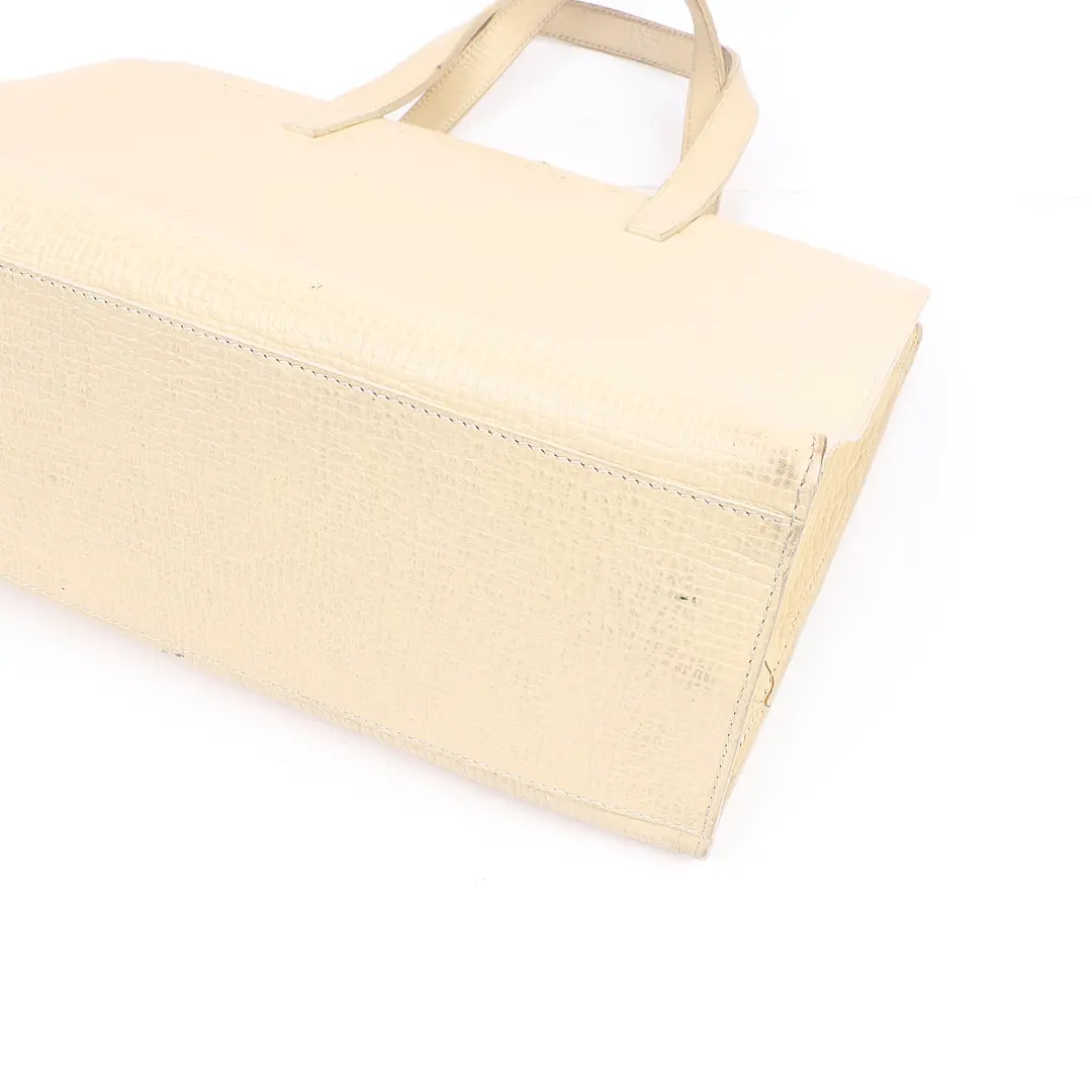 Loewe Vintage Structured Beige Leather Tote Bag