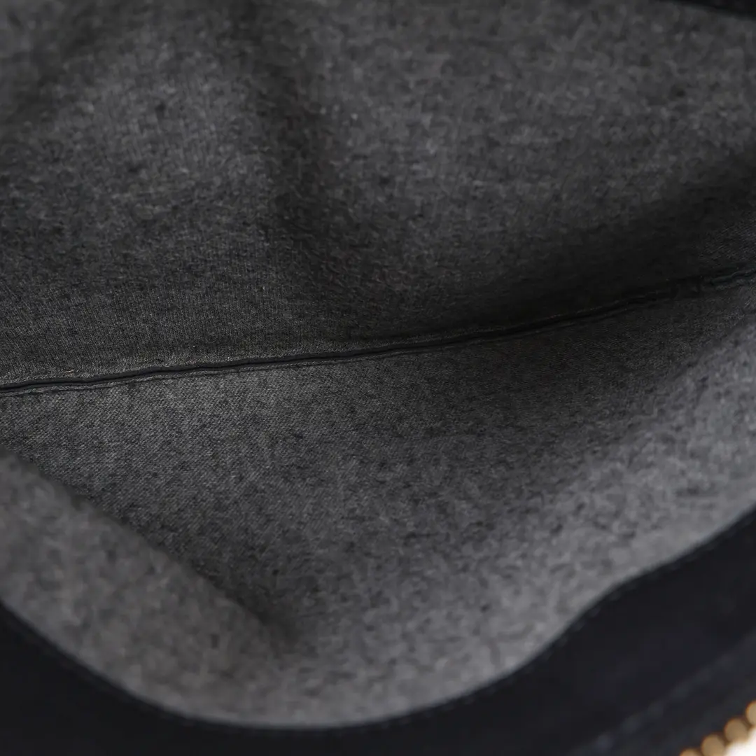 Celine Trio Black Leather Shoulder Bag