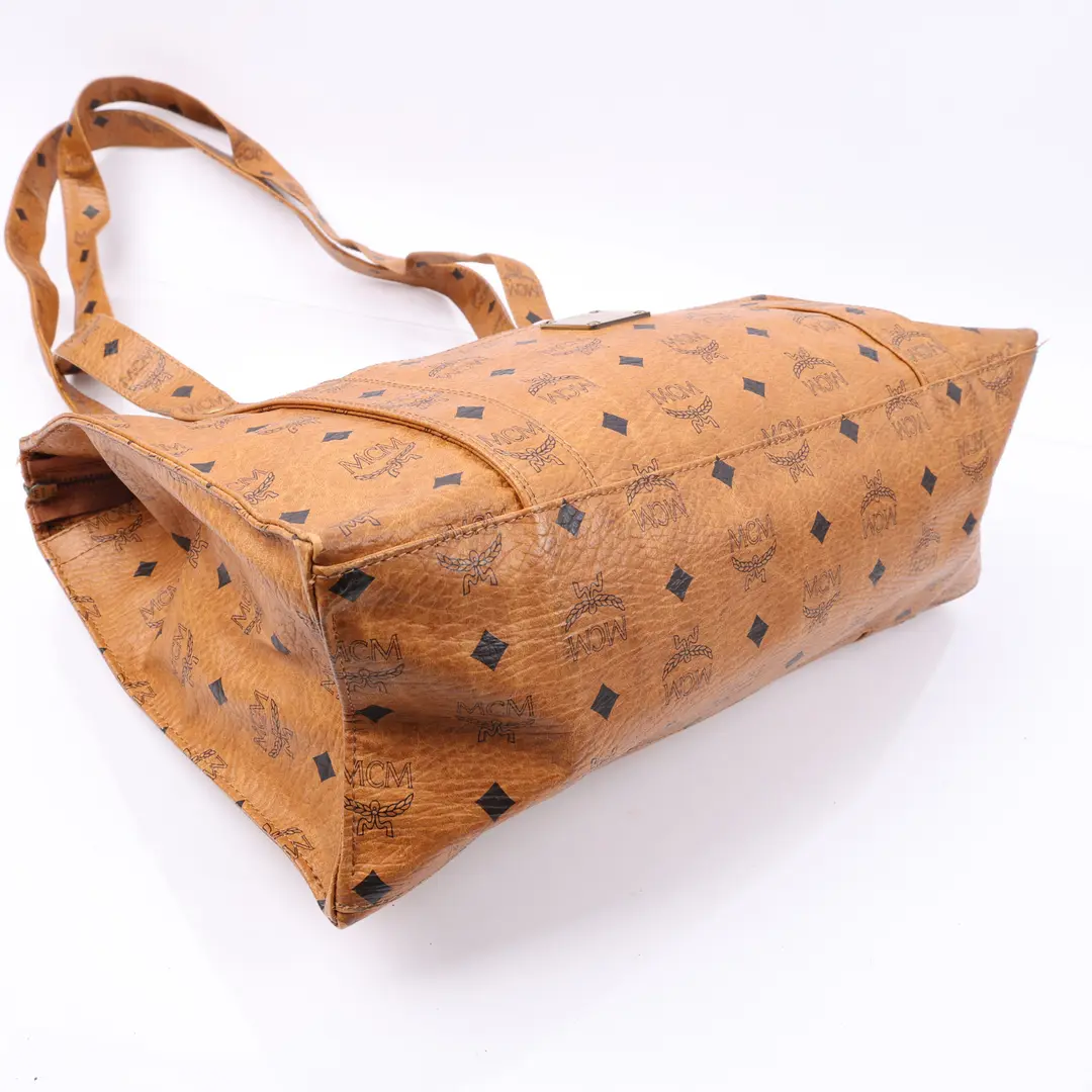 MCM Vintage Brown Visetos Canvas Shoulder Bag