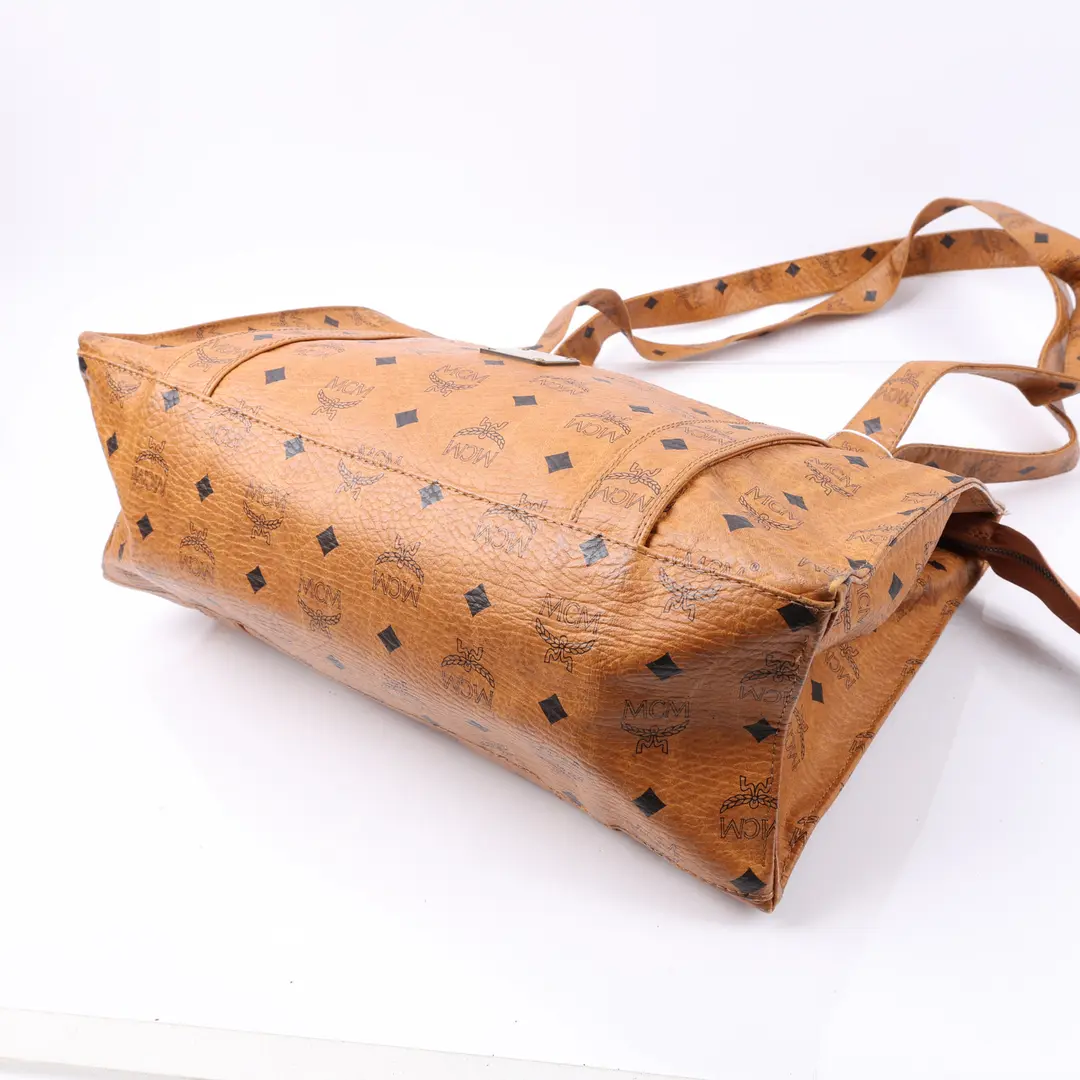 MCM Vintage Brown Visetos Canvas Shoulder Bag