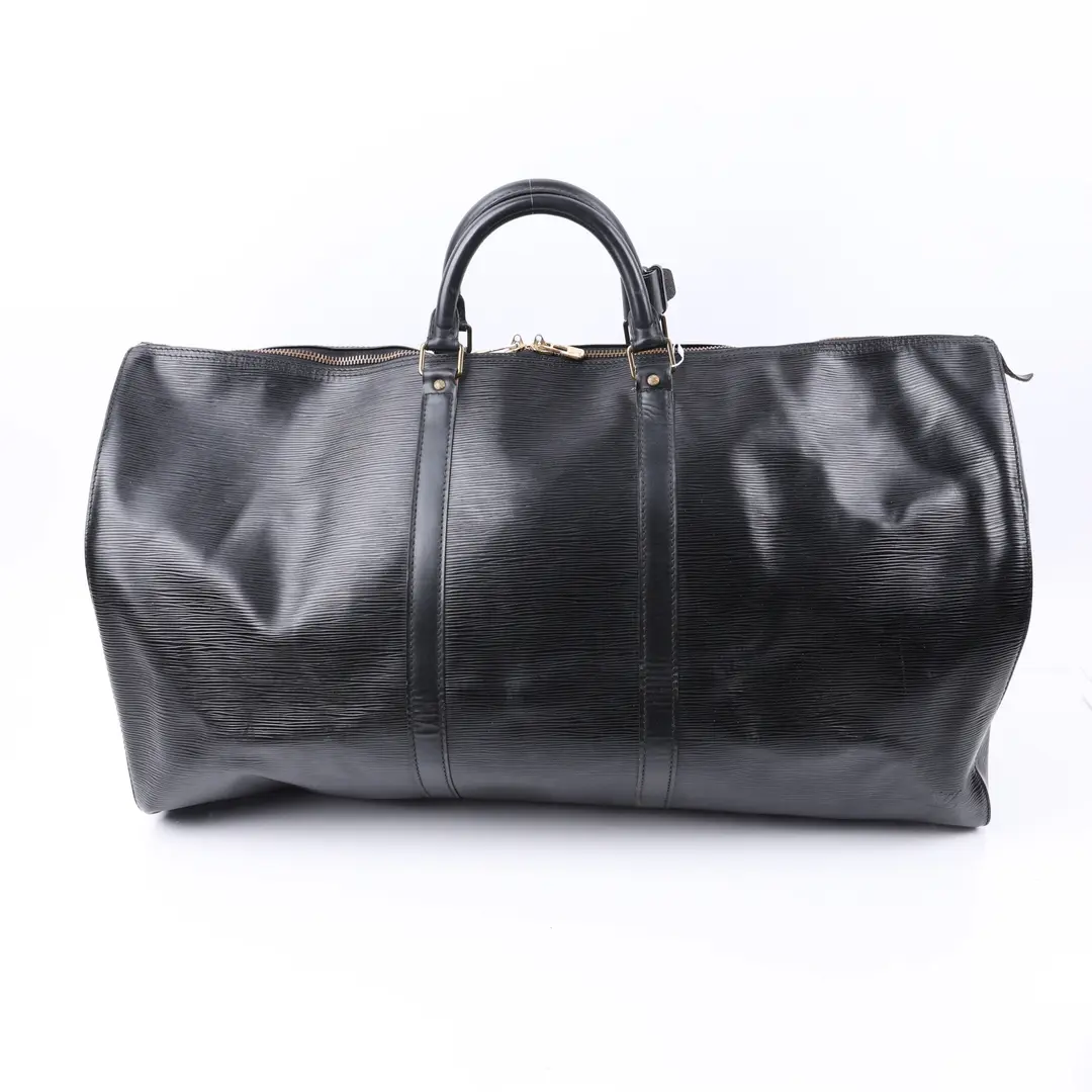 Louis Vuitton Keepall Black Epi Leather Duffle Bag